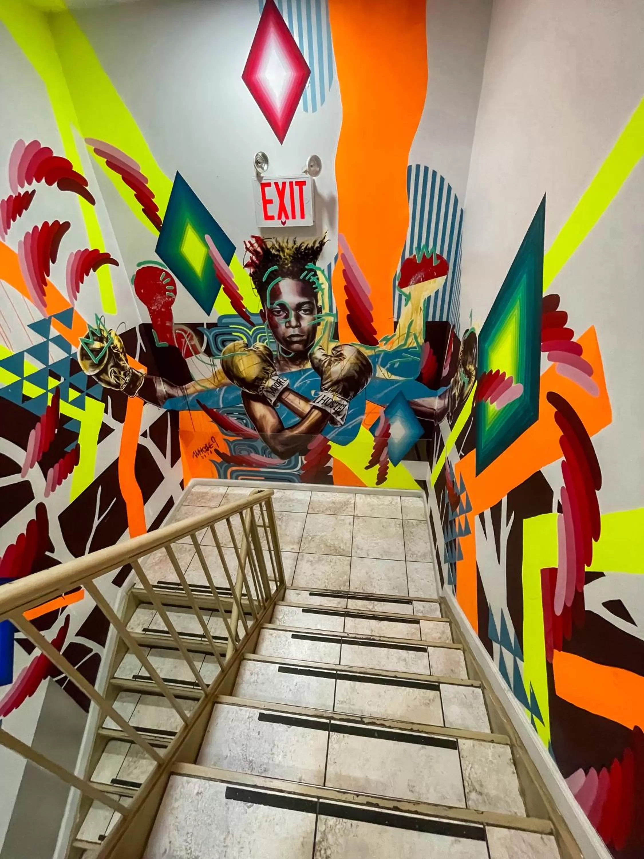 Decorative detail in NY Moore Hostel