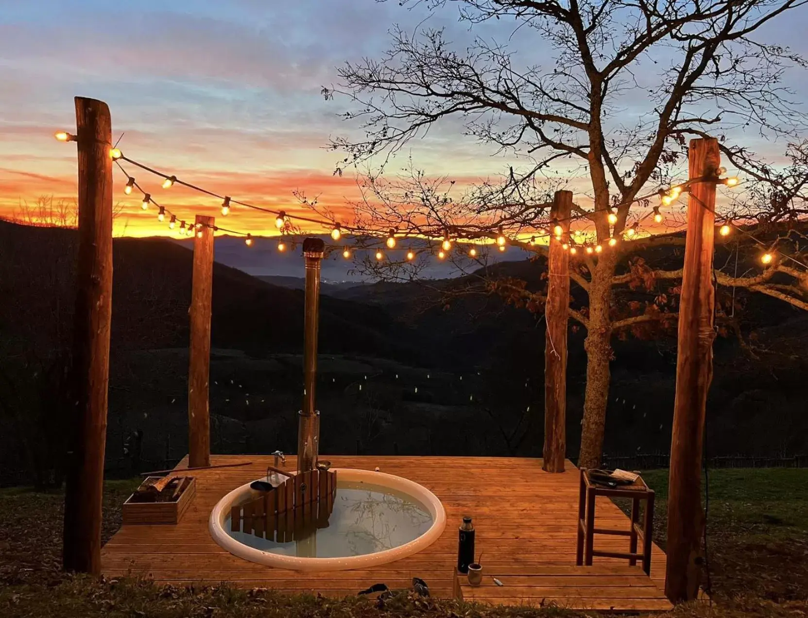 Hot Tub in novanta nature retreat