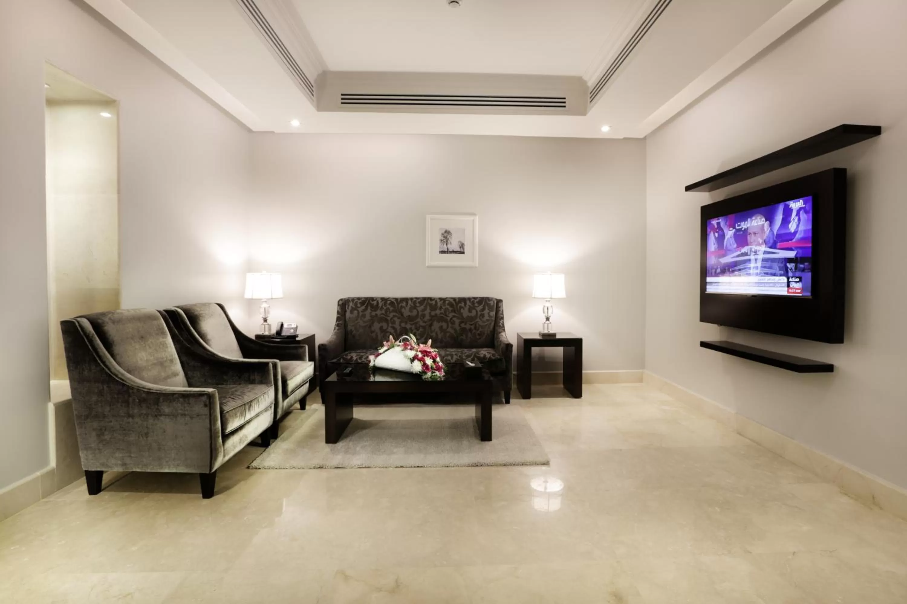 Living room in Aswar Cortoba Serviced Apartments Riyadh