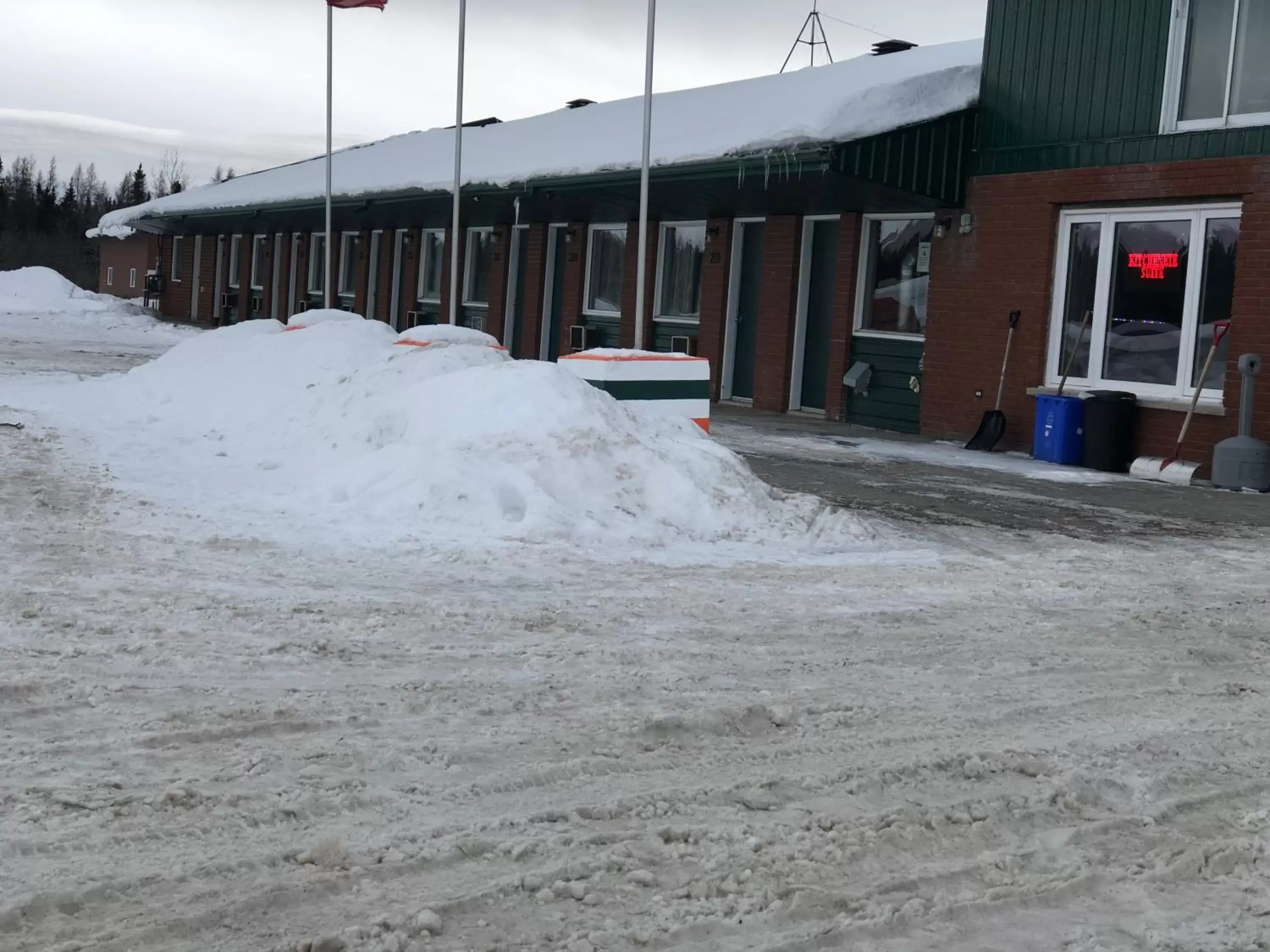 Property building, Winter in Chimo Motel