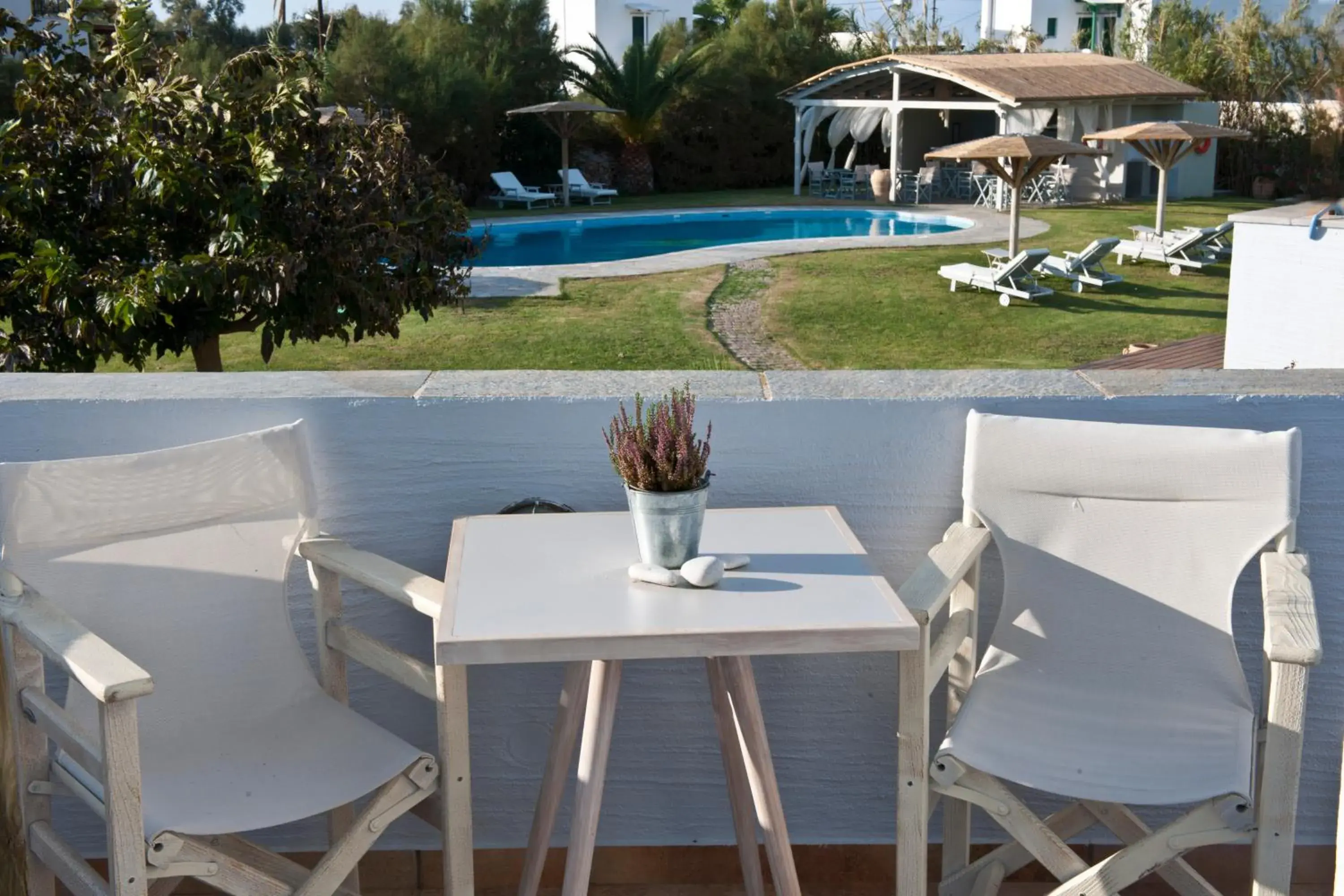 Balcony/Terrace, Swimming Pool in Ammos Naxos Exclusive Apartment