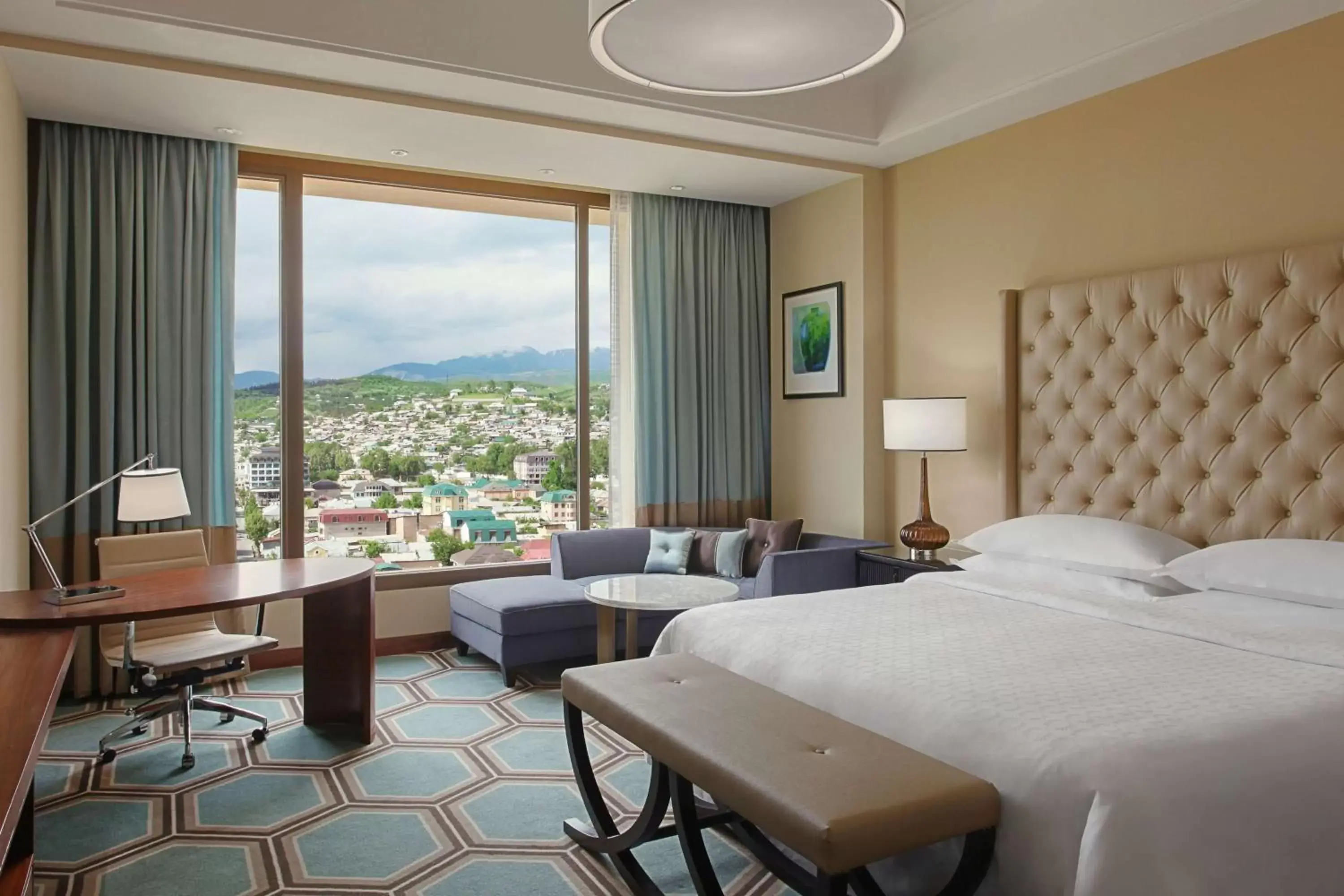 Bedroom, Mountain View in Hilton Dushanbe