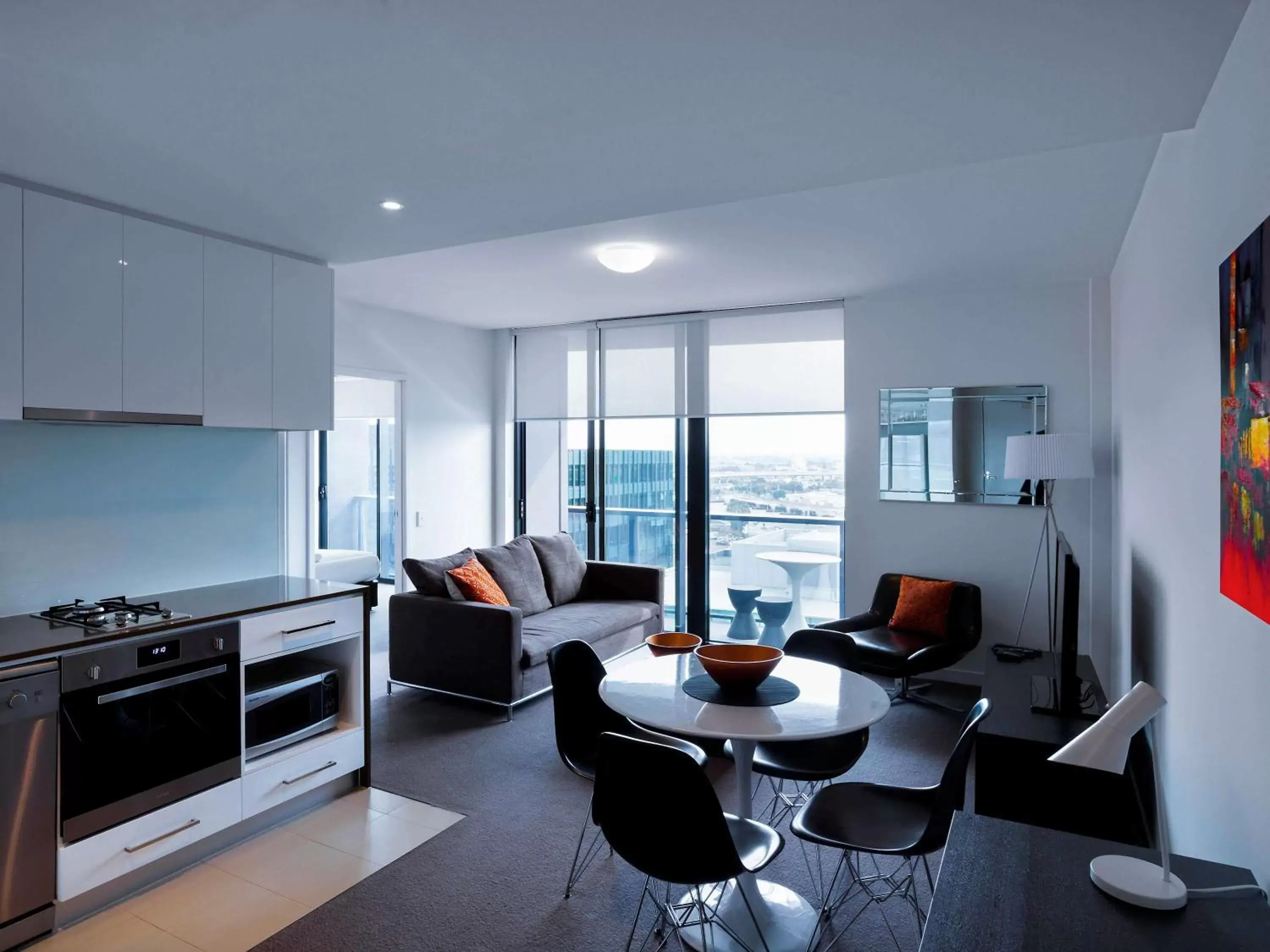 Photo of the whole room, Kitchen/Kitchenette in The Sebel Residences Melbourne Docklands Serviced Apartments