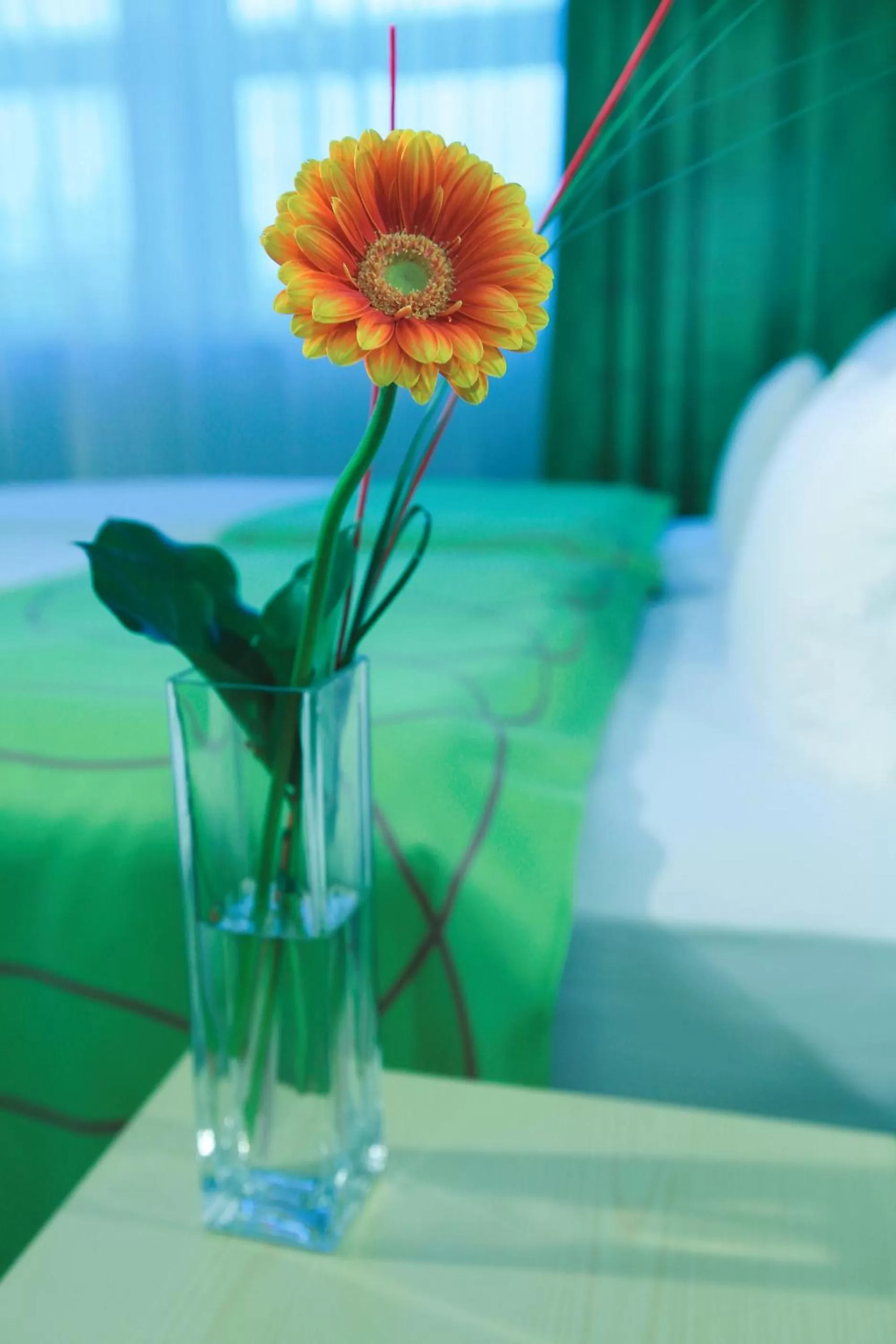 Decorative detail, Bed in Lindner Hotel Frankfurt Sportpark, part of JdV by Hyatt