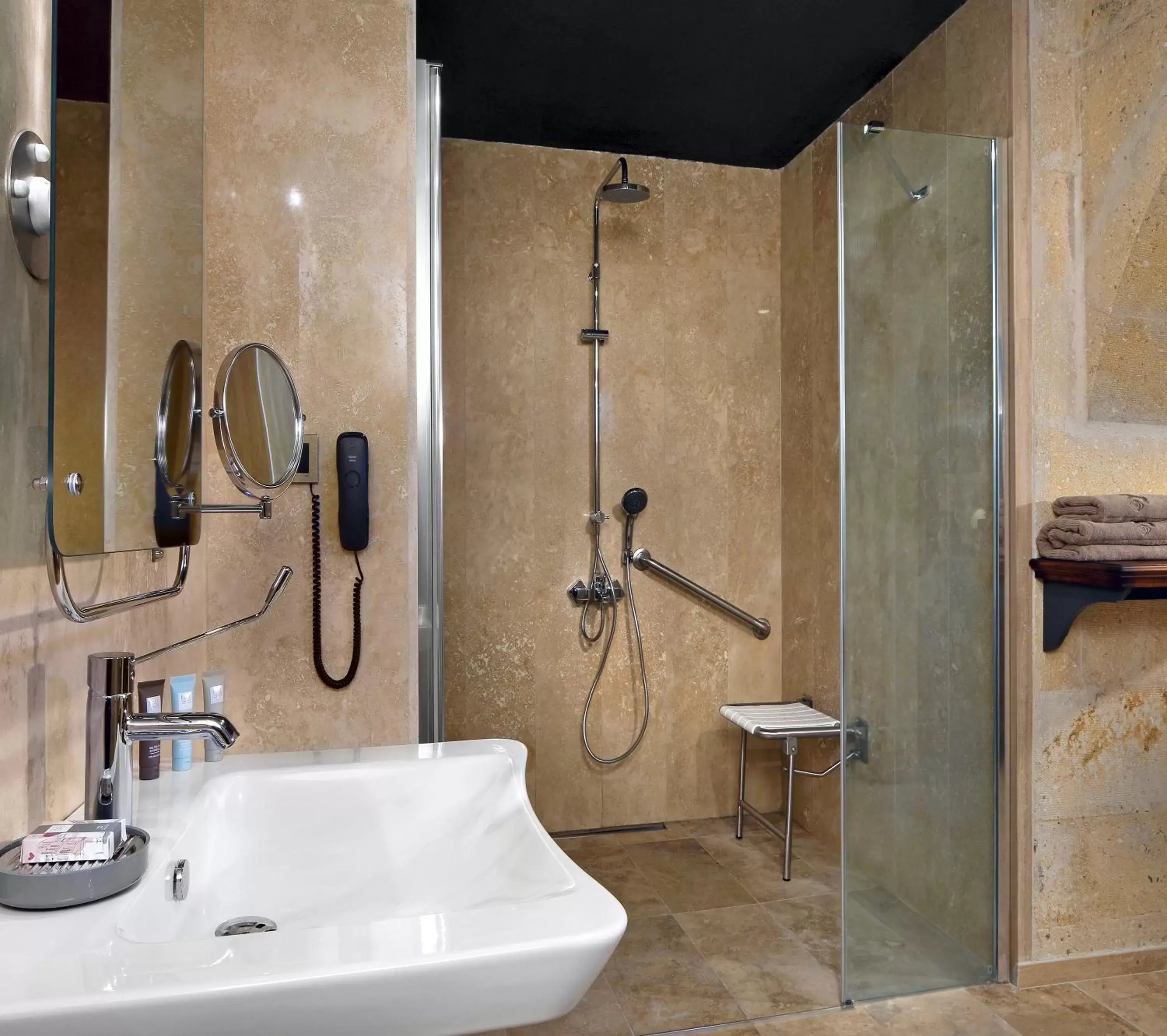 Shower, Bathroom in Seraphim Cave Suites & SPA