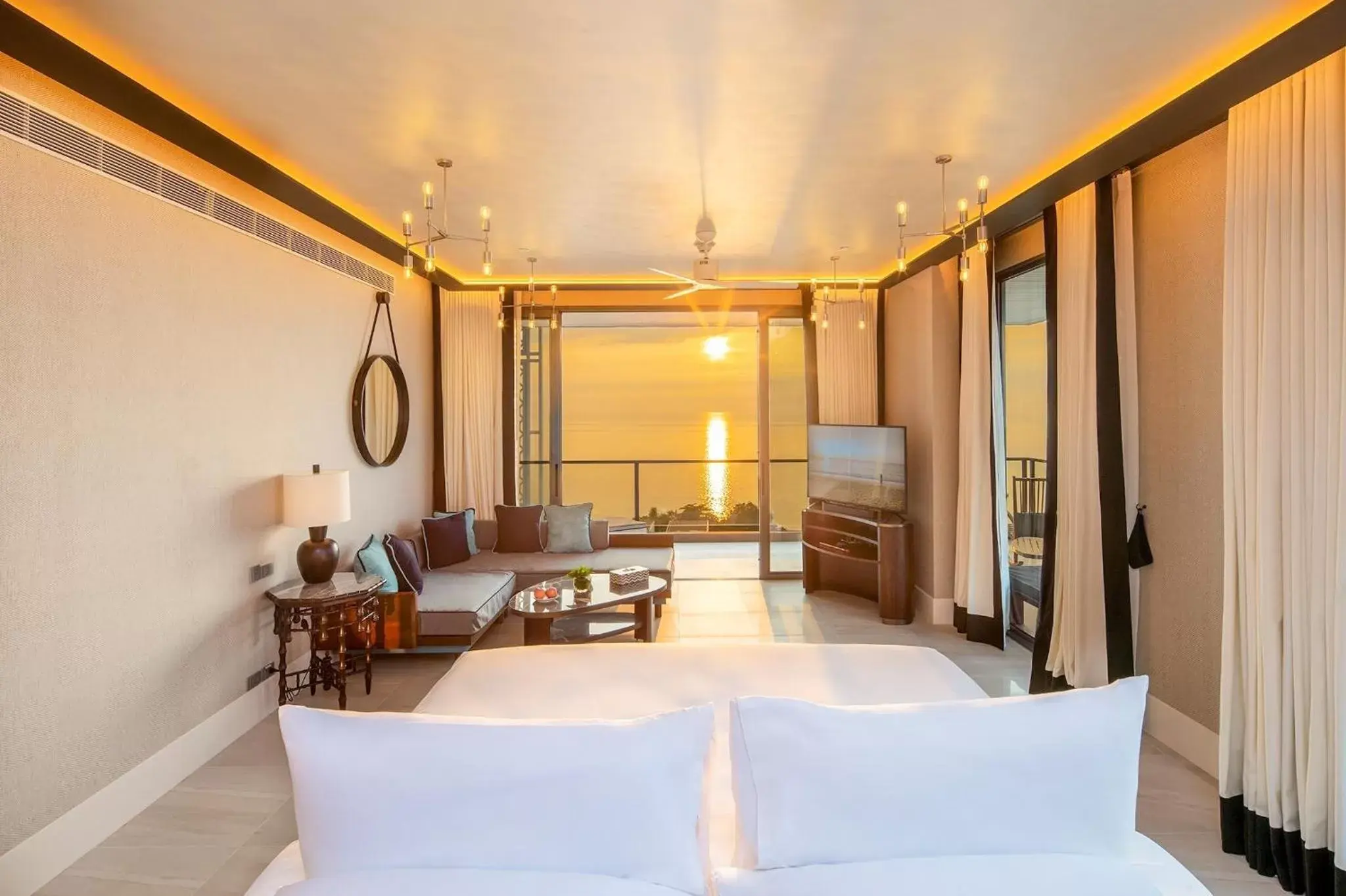 Bed in Baba Beach Club Hua Hin Luxury Pool Villa by Sri panwa