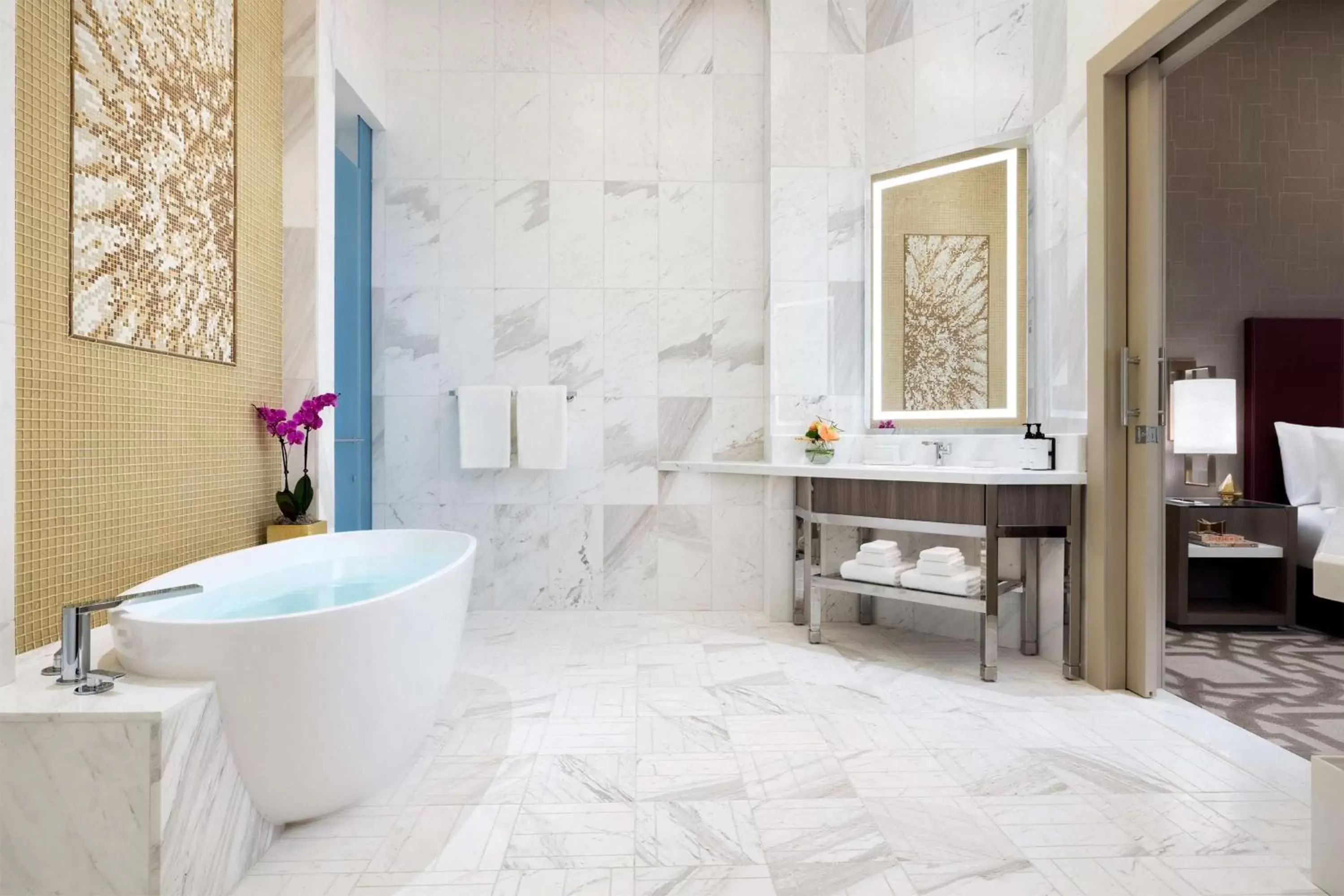 Bathroom in Crockfords Las Vegas, LXR Hotels & Resorts at Resorts World