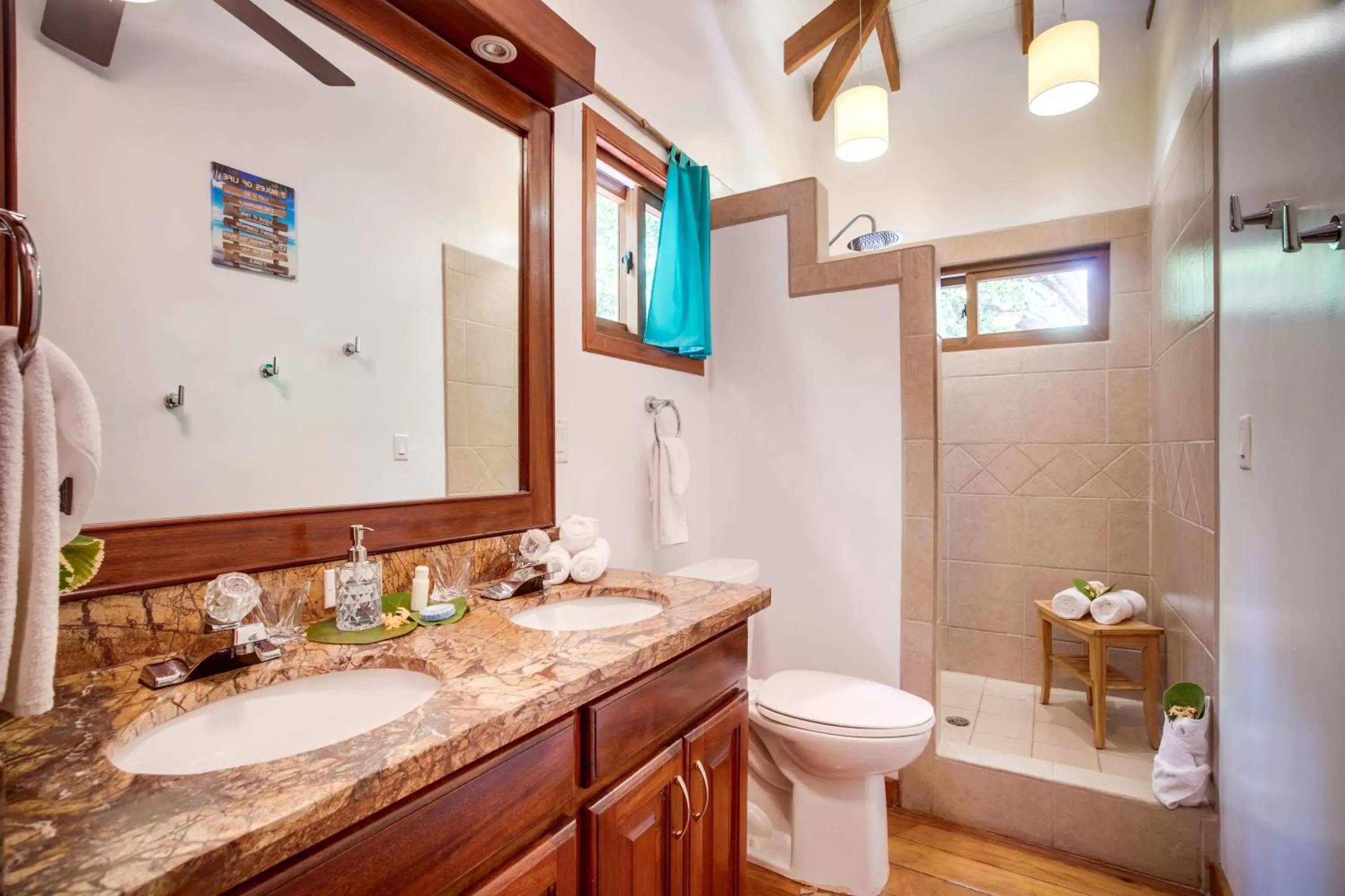 Bathroom in Mariposa Belize Beach Resort