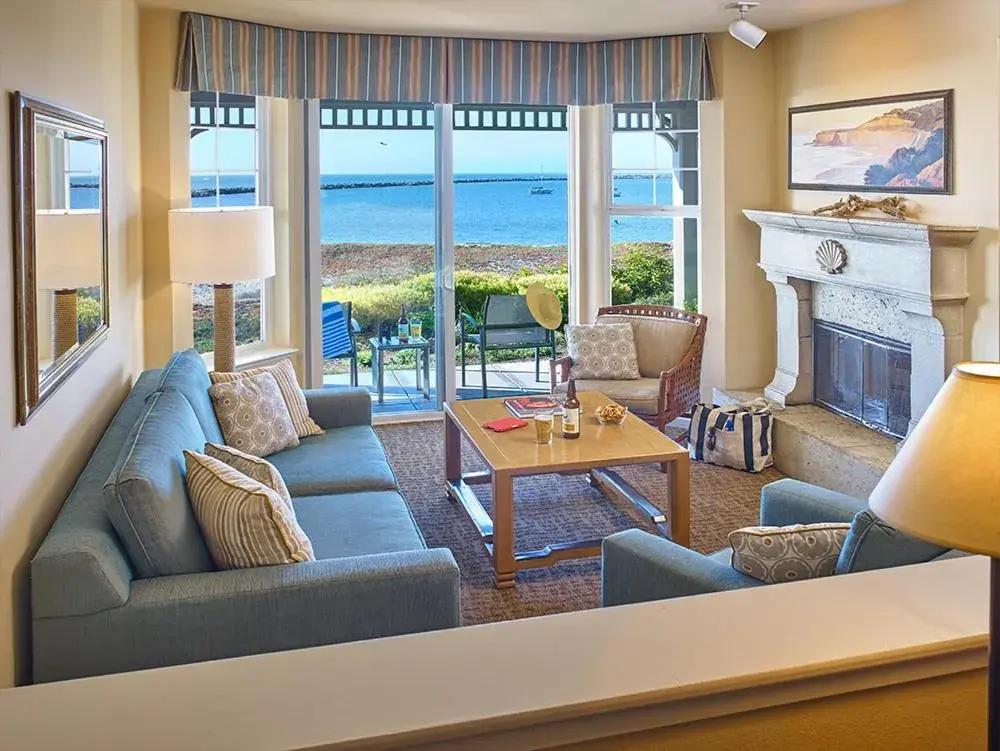 Patio, Seating Area in Beach House Half Moon Bay