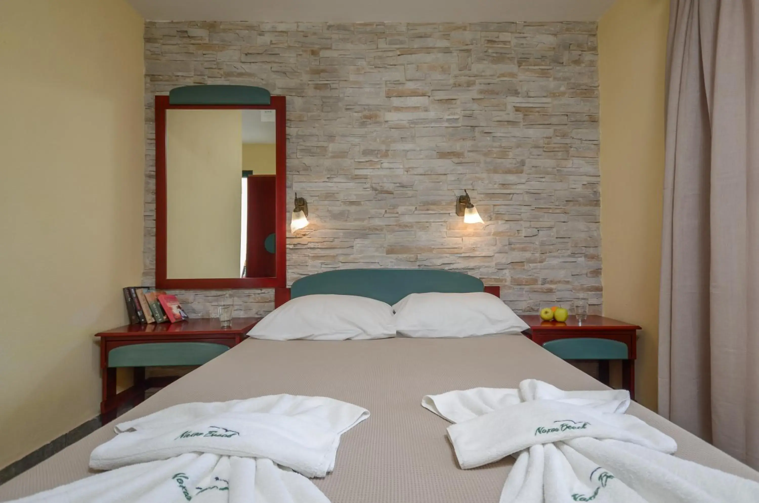 Bed in Naxos Beach Hotel