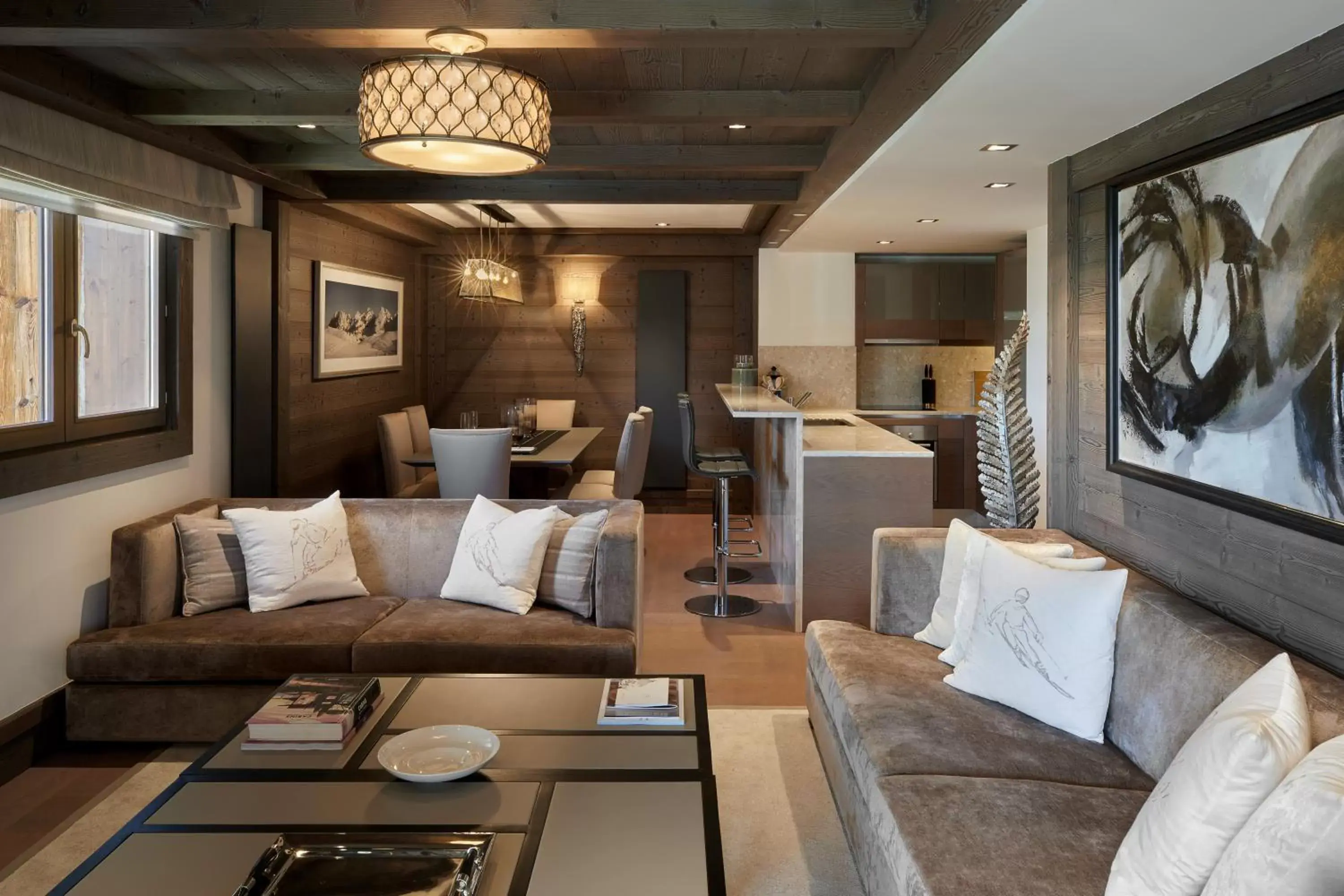 Kitchen or kitchenette, Seating Area in Six Senses Residences & Spa Courchevel