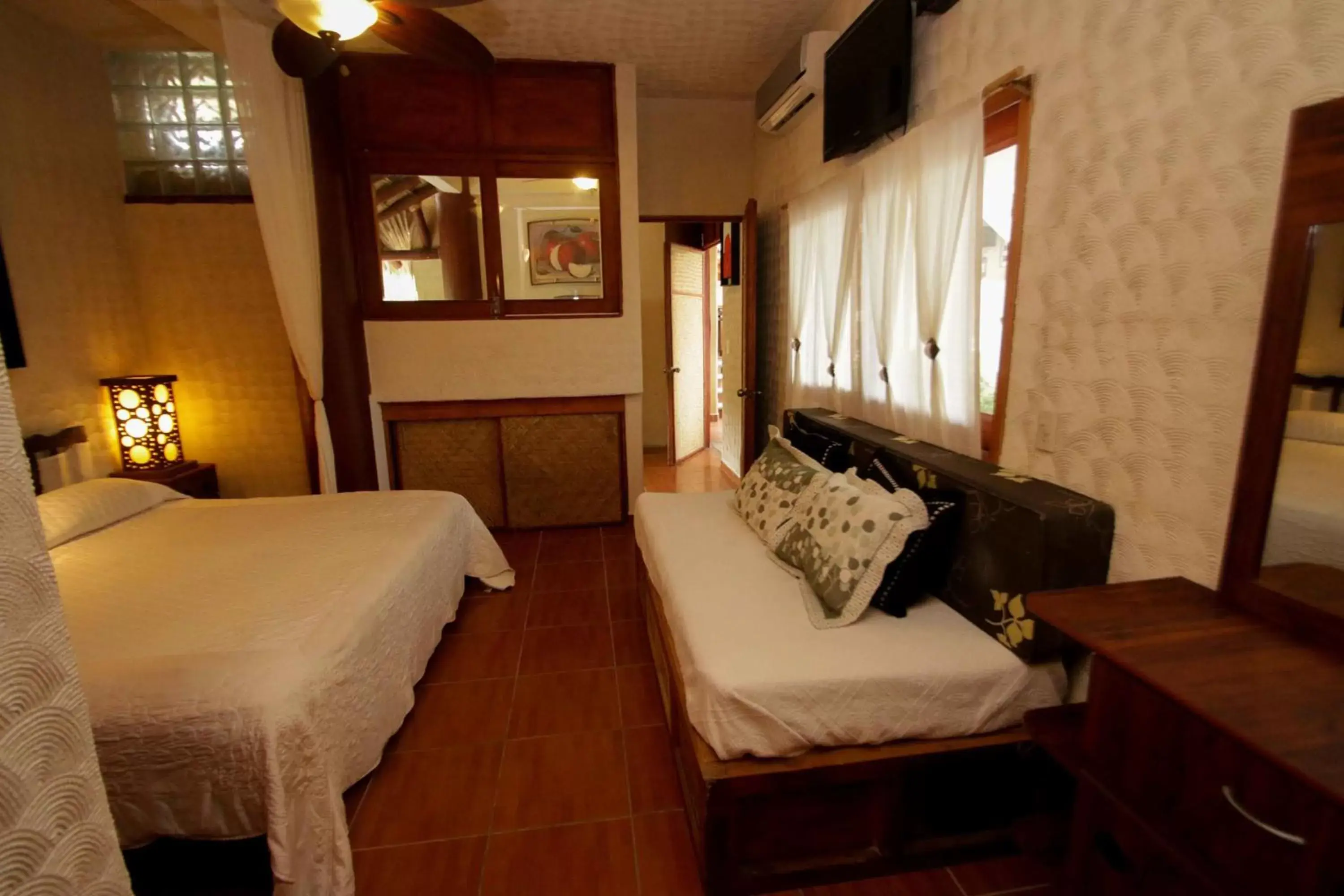 Bed in Hotel Villas Las Azucenas