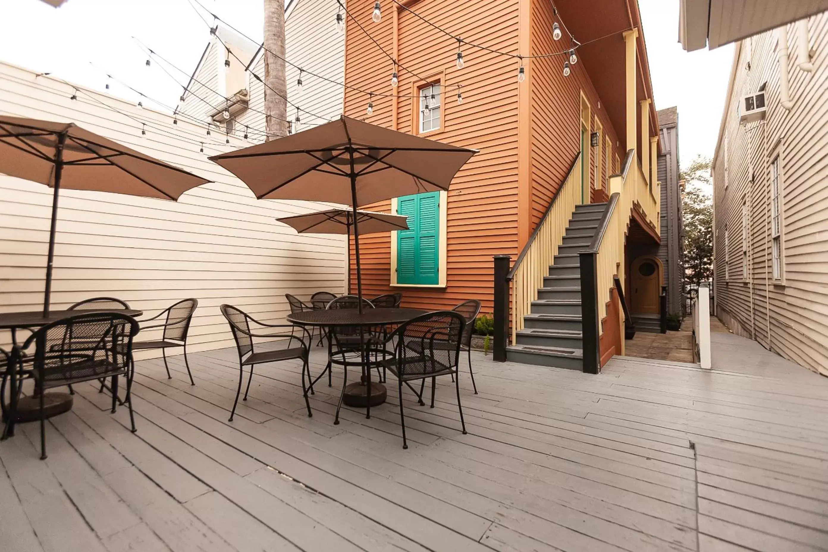 Patio in Historic Streetcar Inn