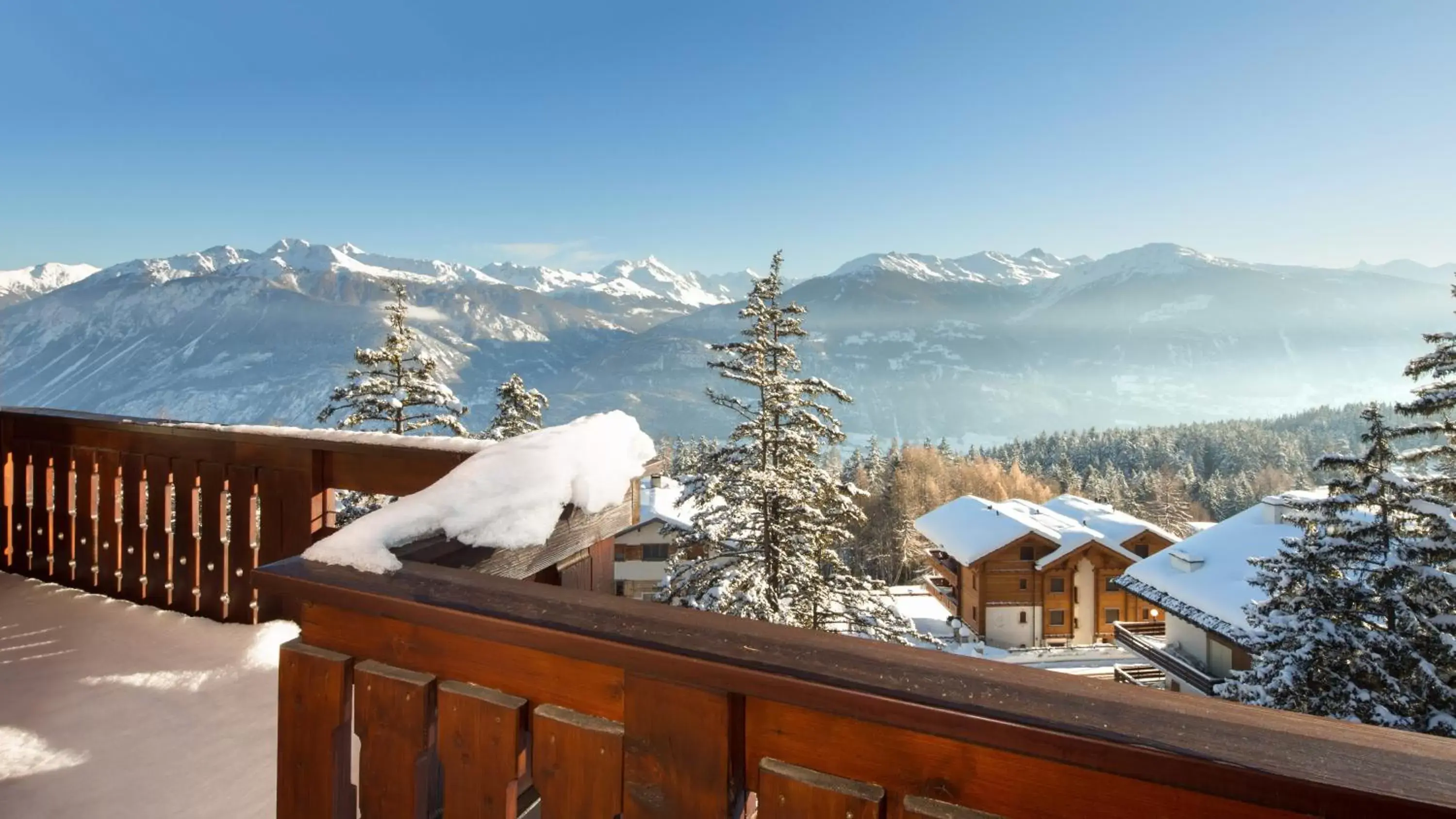 Mountain view, Winter in Hotel Helvetia Intergolf