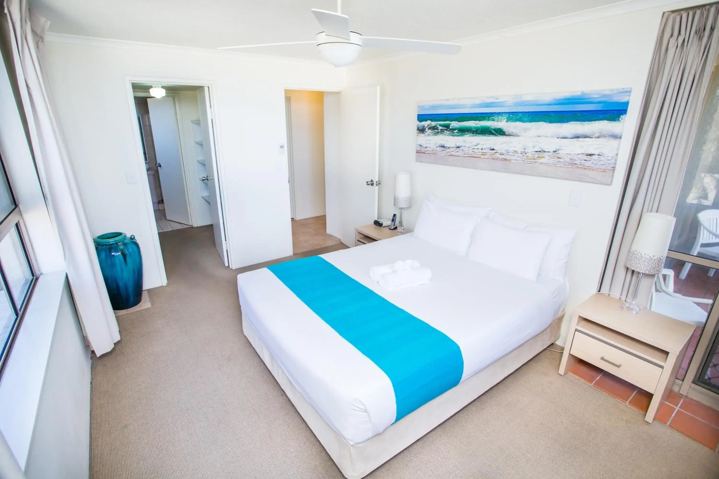Bed in Sanctuary Beach Resort