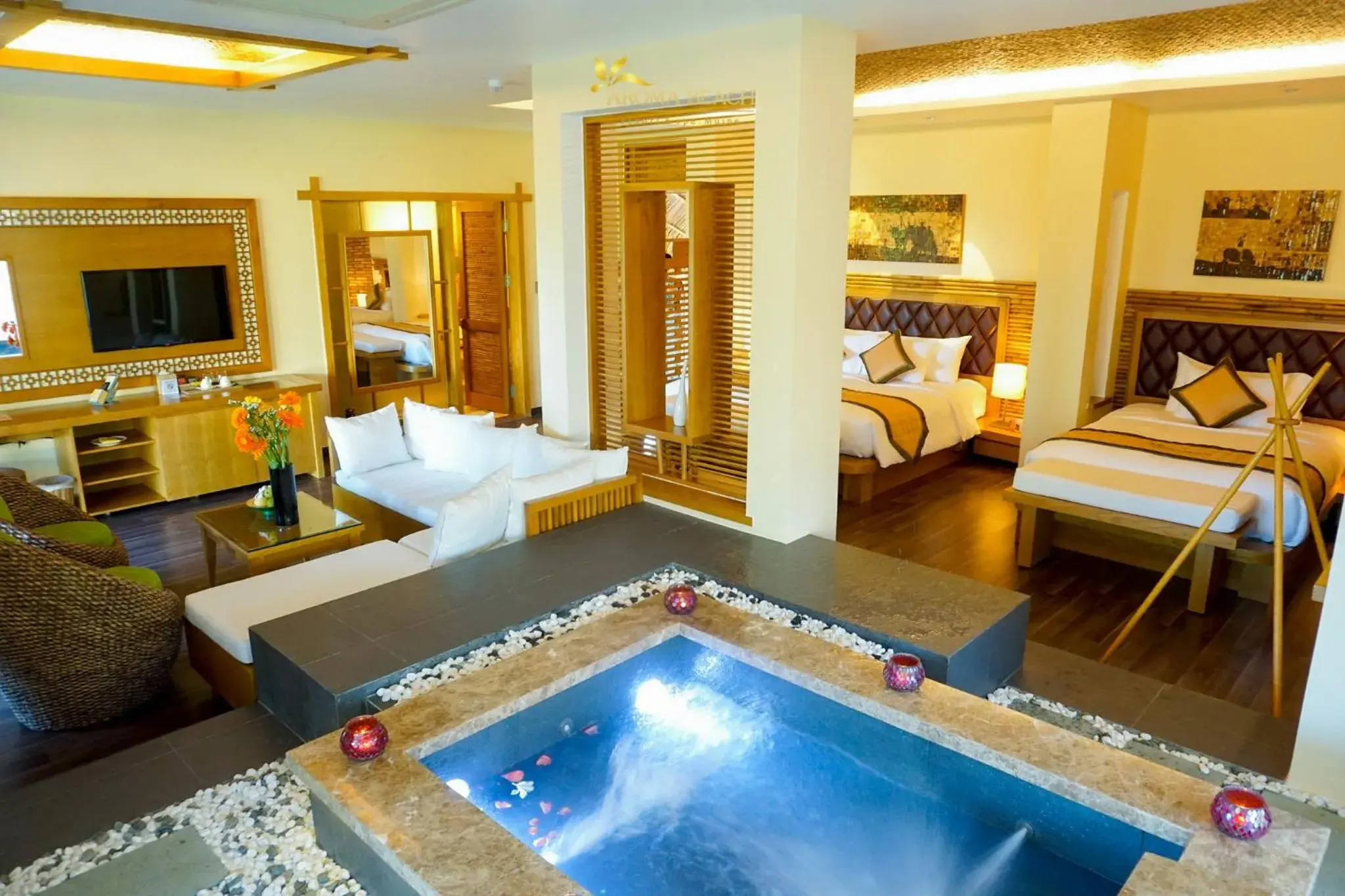 Bedroom, Bed in Aroma Beach Resort and Spa Bedroom, Bed in Aroma Beach Resort and Spa