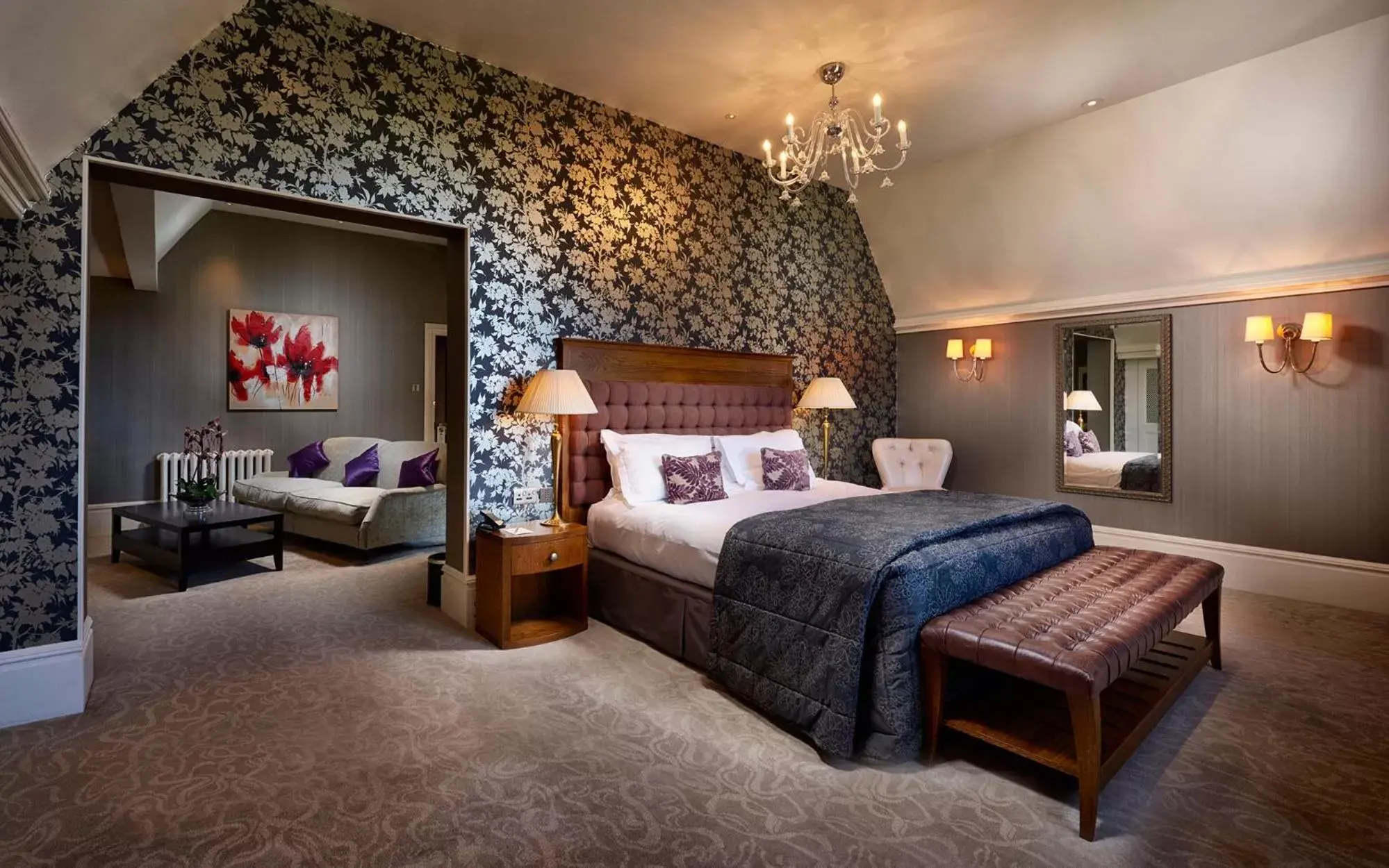 Bed in Rockliffe Hall Hotel Golf & Spa