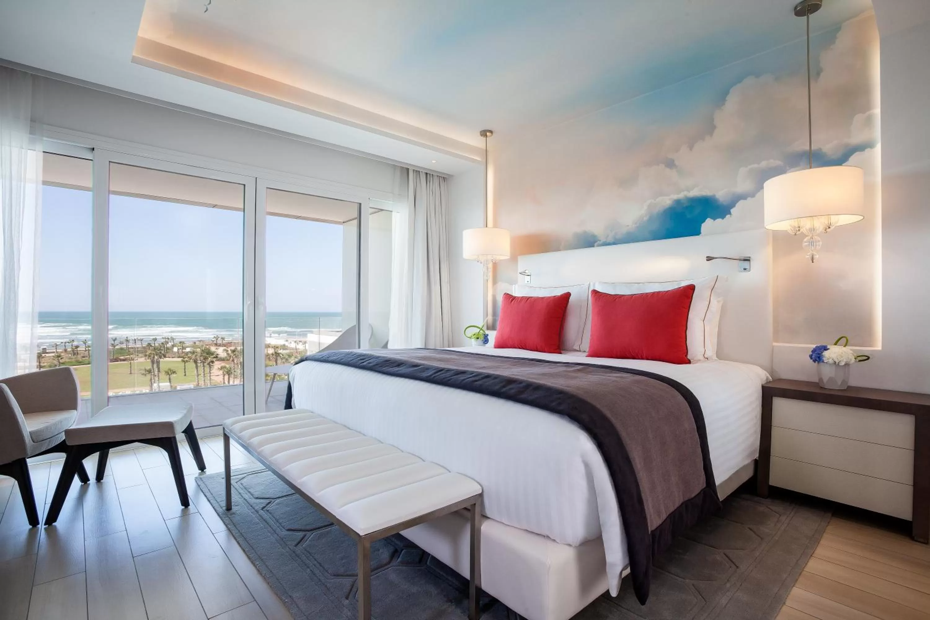 Bedroom, Bed in The View Bouznika