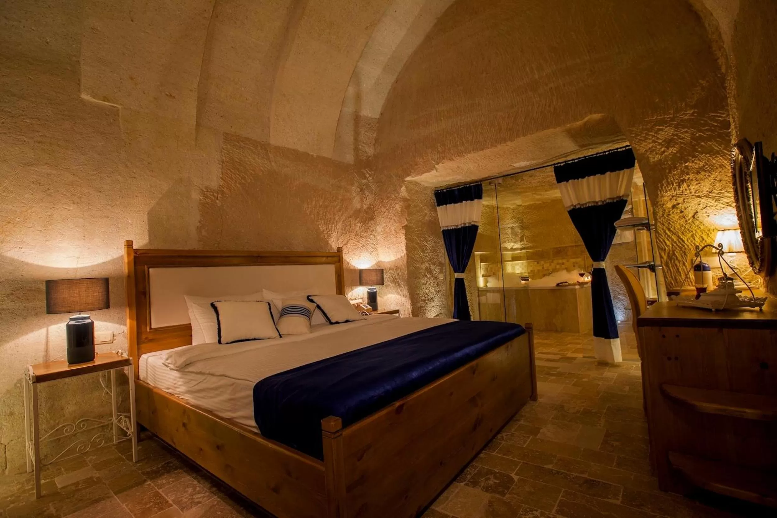 Bed in Azure Cave Suites - Cappadocia