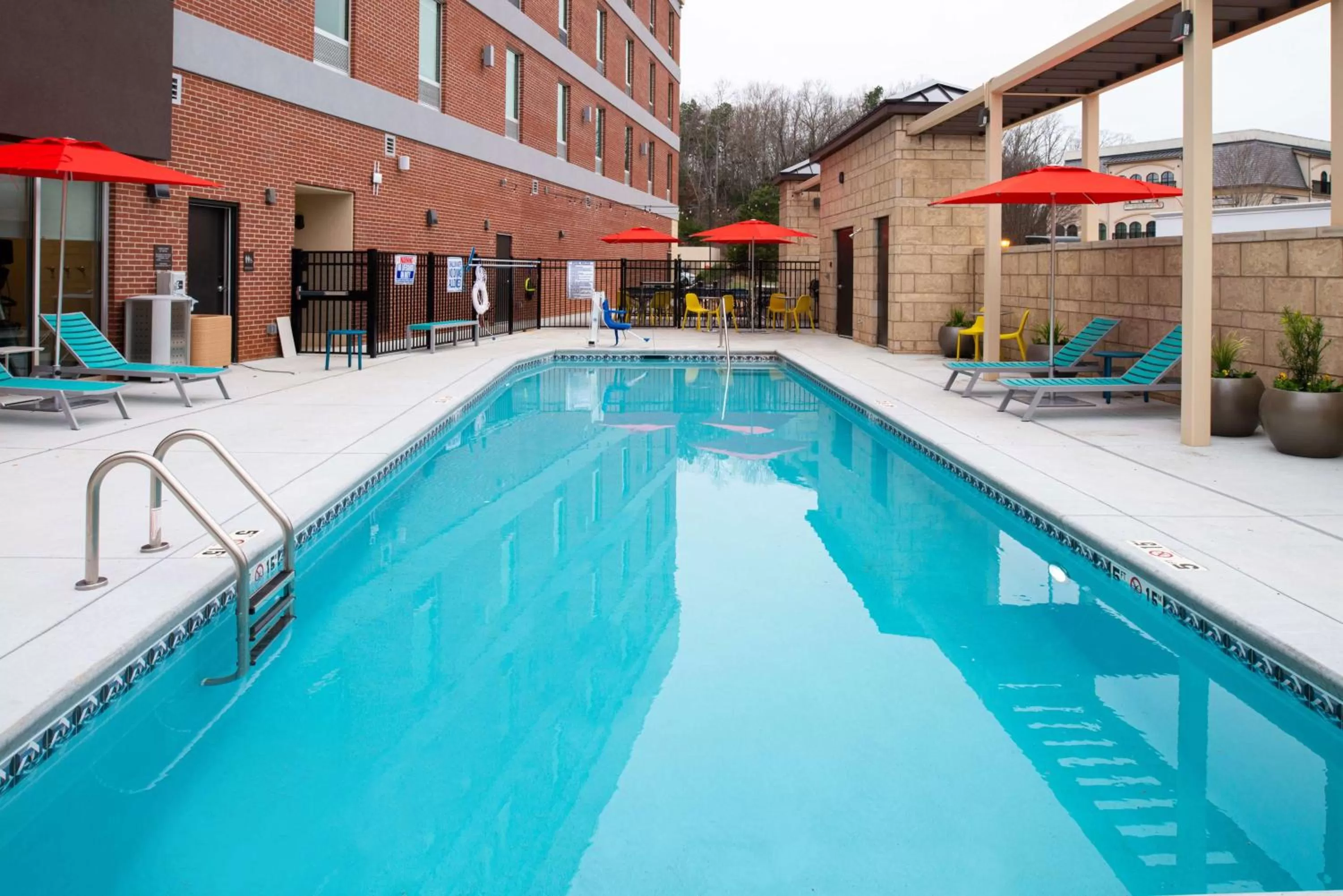 Pool view in Home2 Suites By Hilton Charlotte Mooresville, Nc