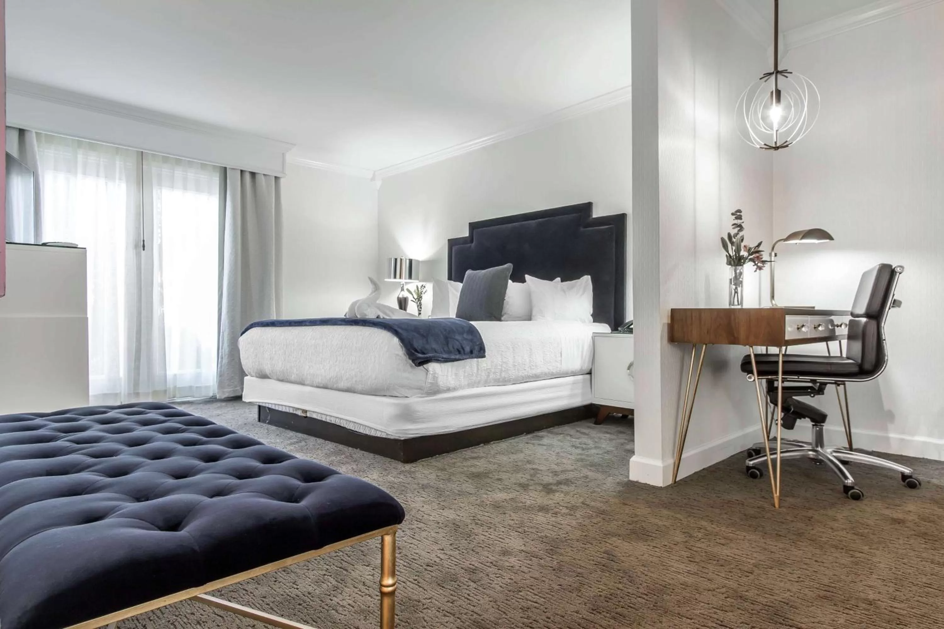 Bedroom, Bed in The Burgundy Hotel, Tapestry Collection by Hilton