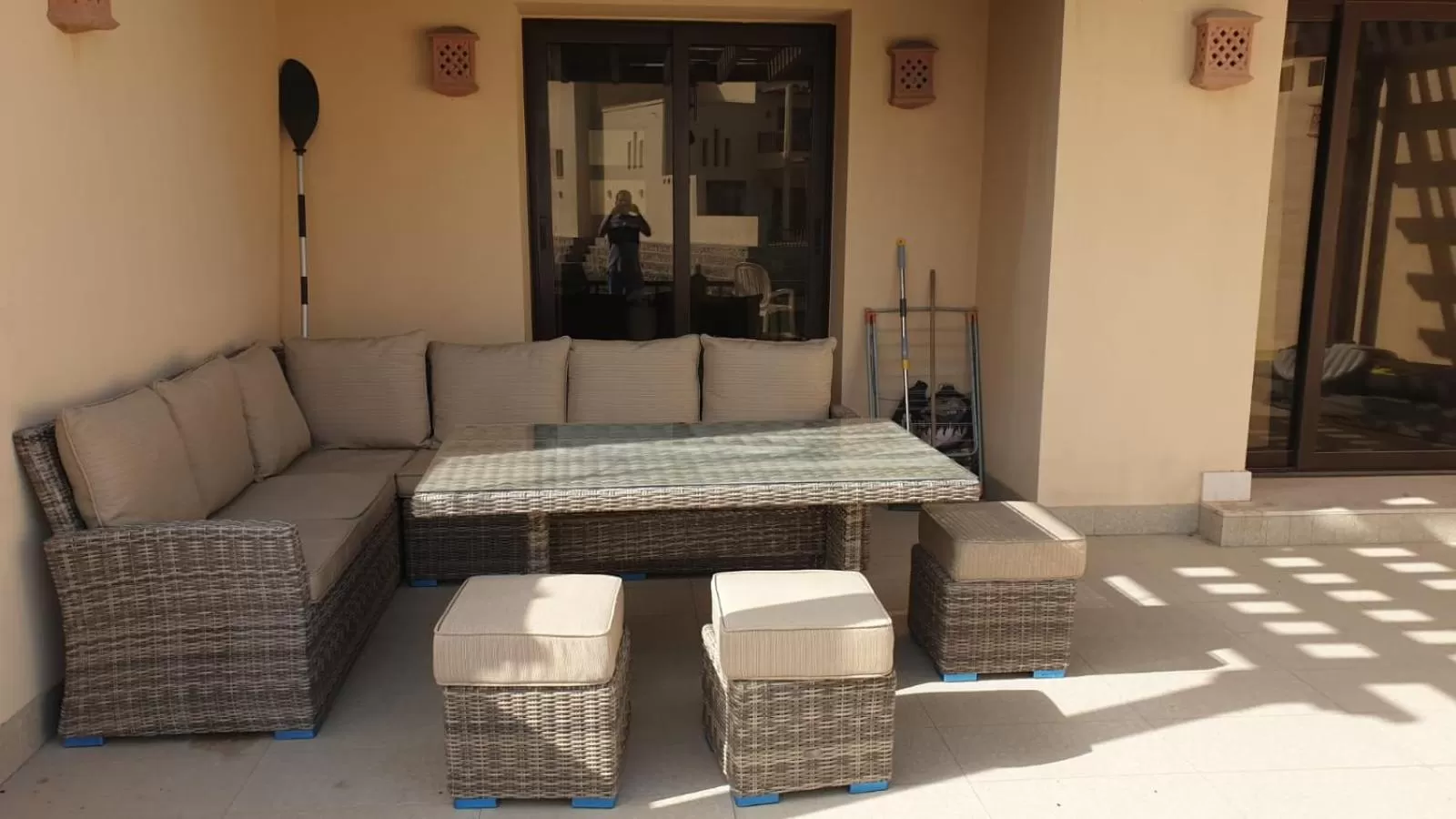 Patio, Seating Area in Peaceful Private Villa at Five Star Beach Resort