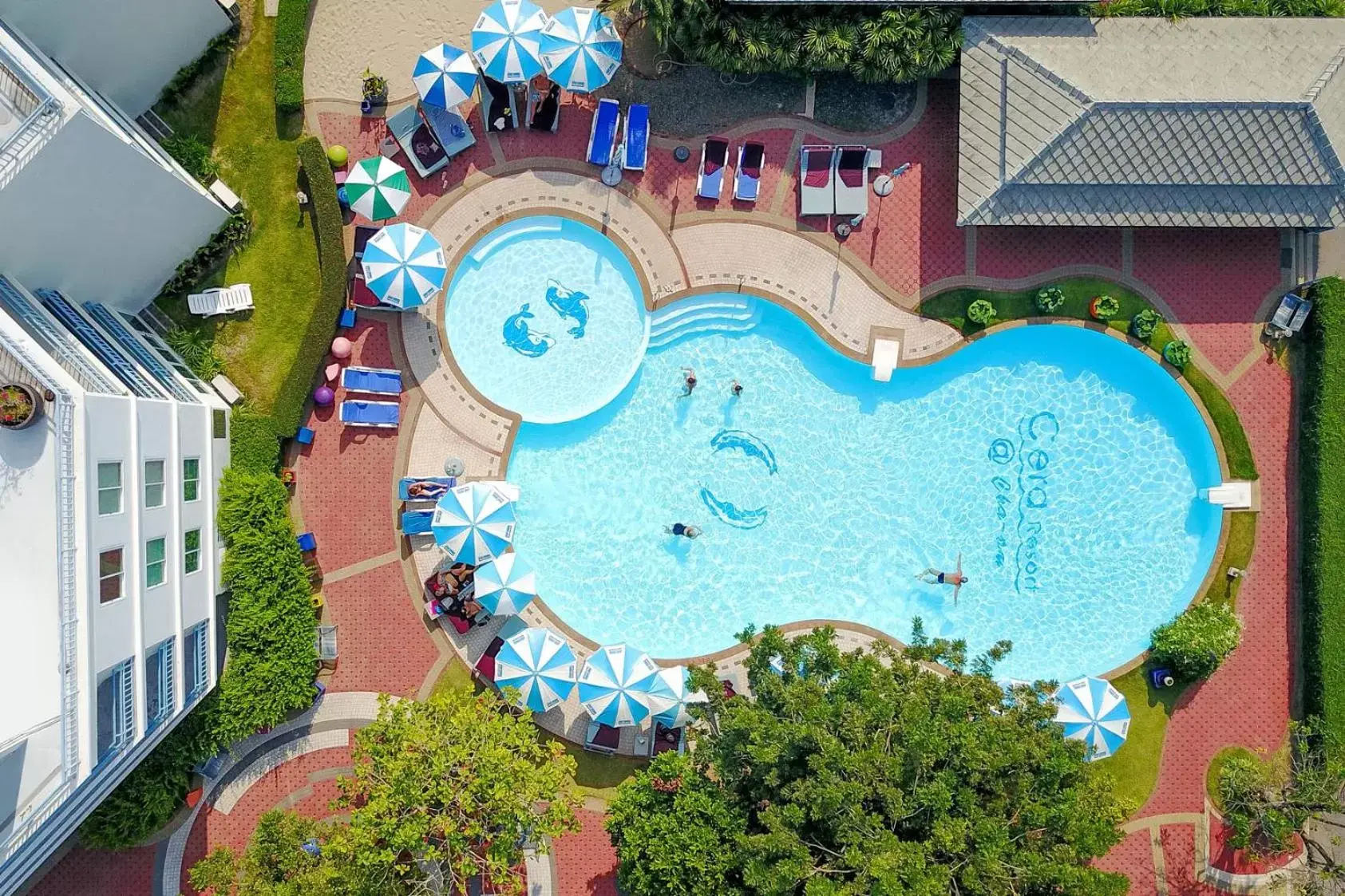 Bird's eye view, Pool View in Cera Resort @ Cha-am