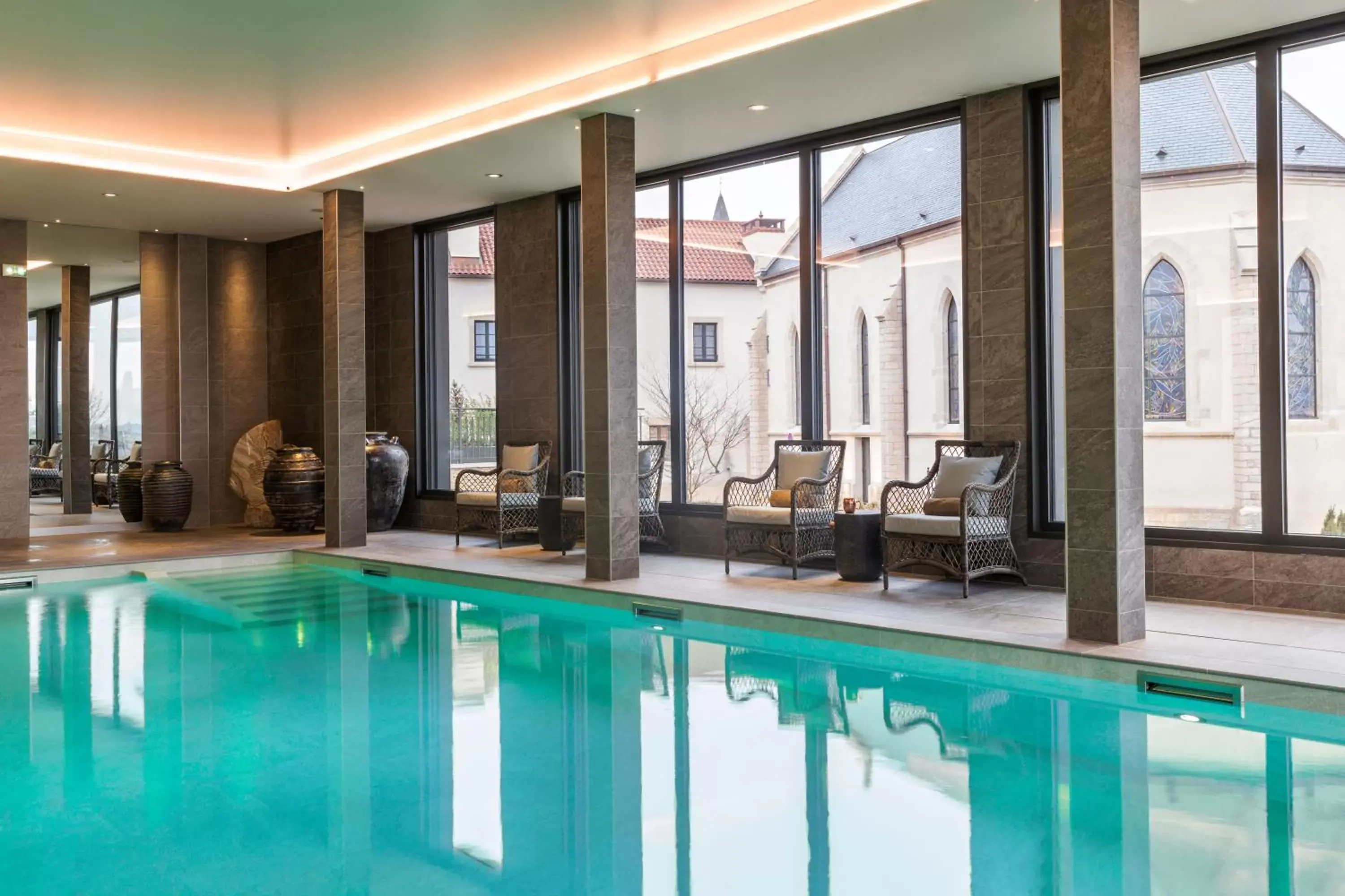 Spa and wellness centre/facilities, Swimming Pool in Hôtel & Spa Les Sept Fontaines Best Western Premier