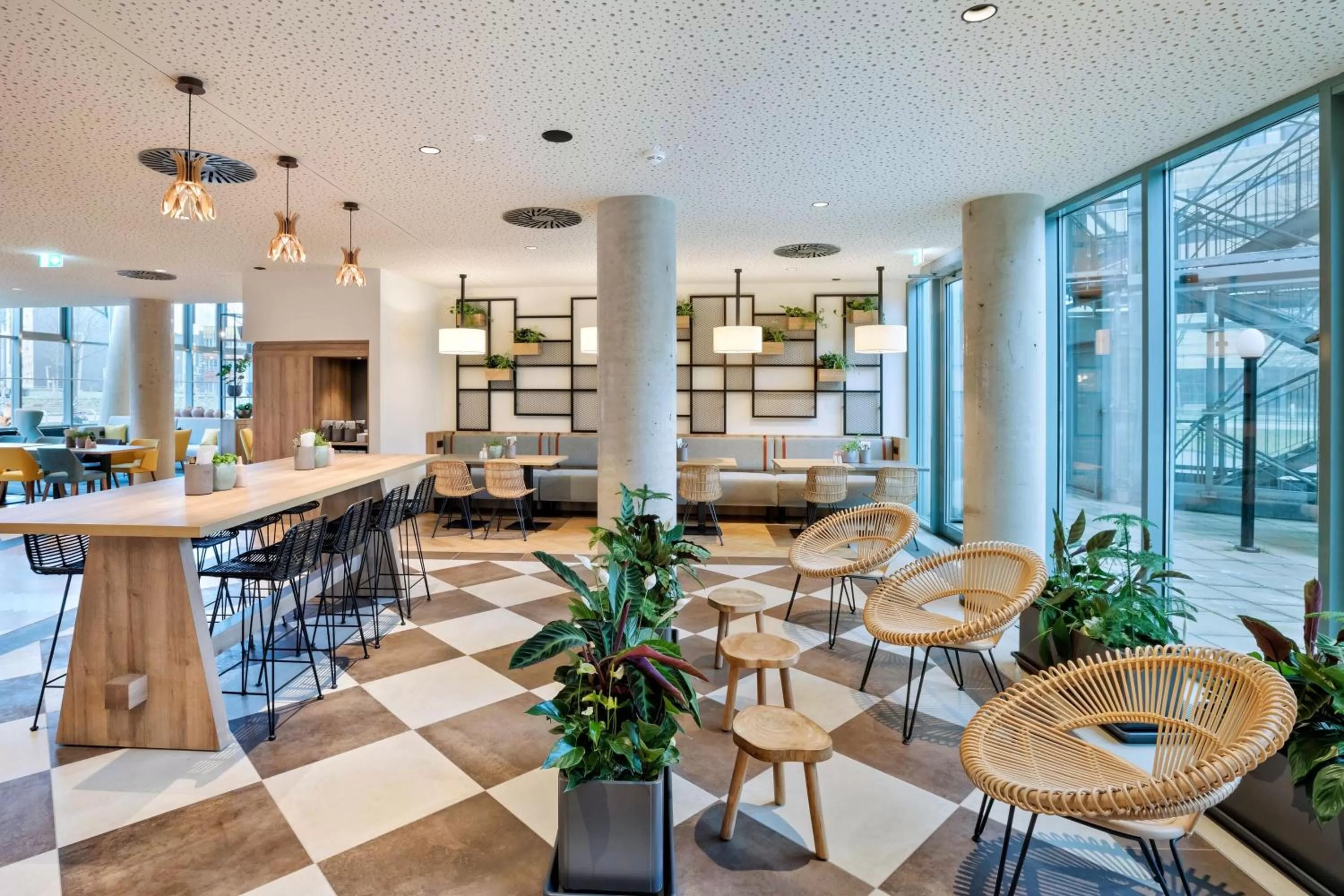 Lobby or reception, Lounge/Bar in BASSENA Wien Messe Prater