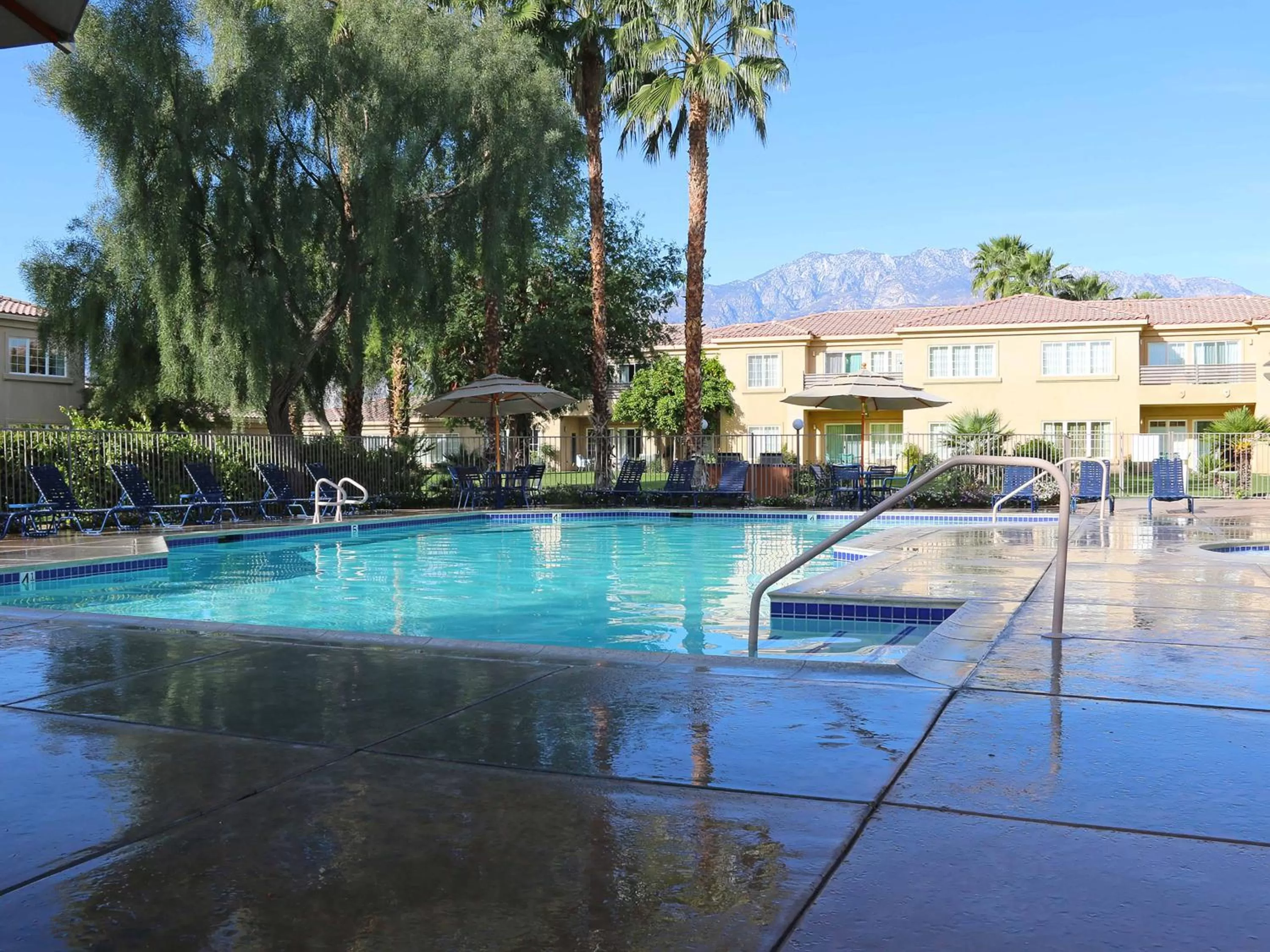 Pool view in Raintree's Cimarron Golf Resort Palm Springs
