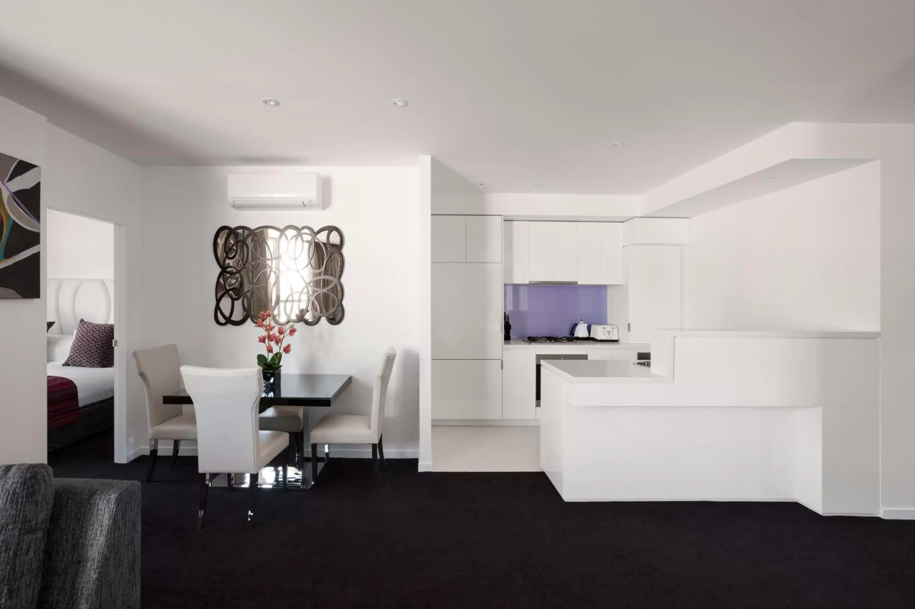 Kitchen or kitchenette, Seating Area in The Sebel Melbourne Docklands Hotel