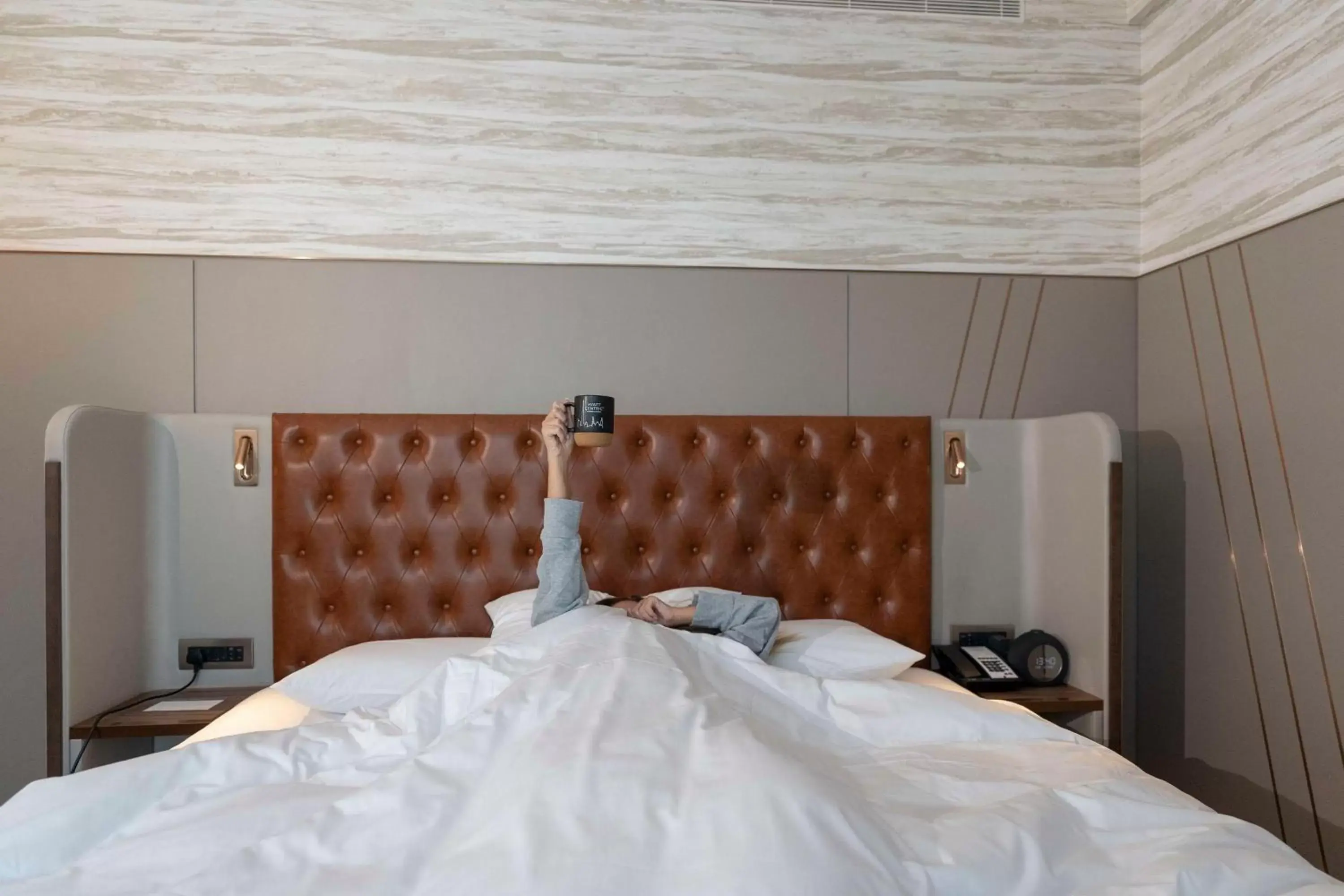 Bed in Hyatt Centric Jumeirah Dubai
