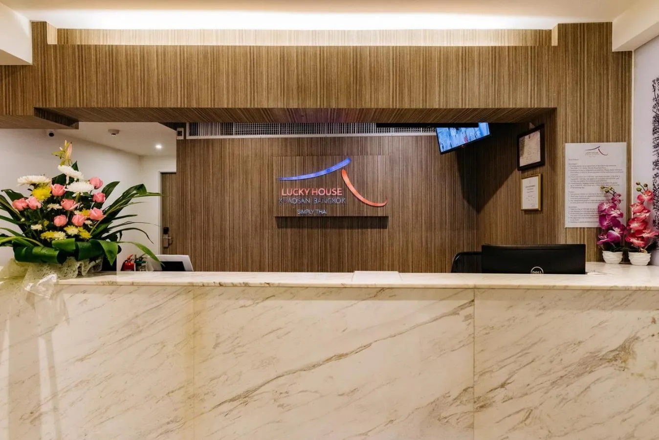 Lobby or reception in Lucky House Khaosan