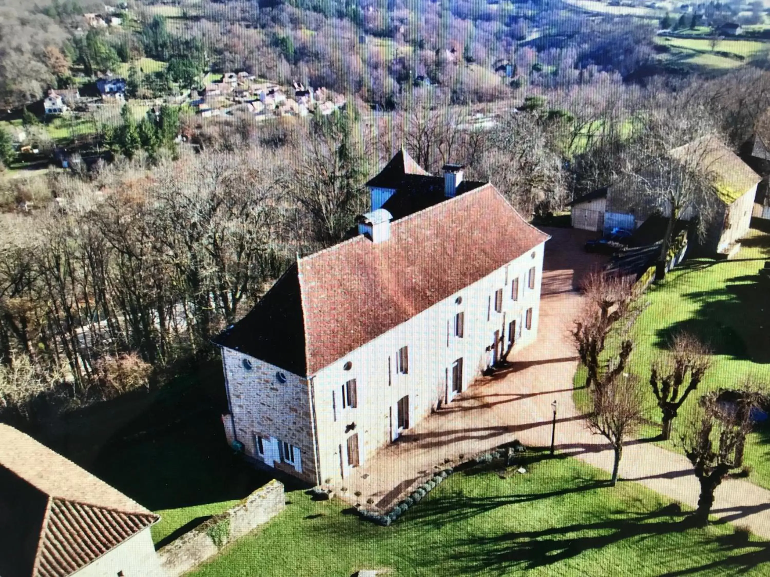 Property building, Bird's-eye View in Château de Bataillé