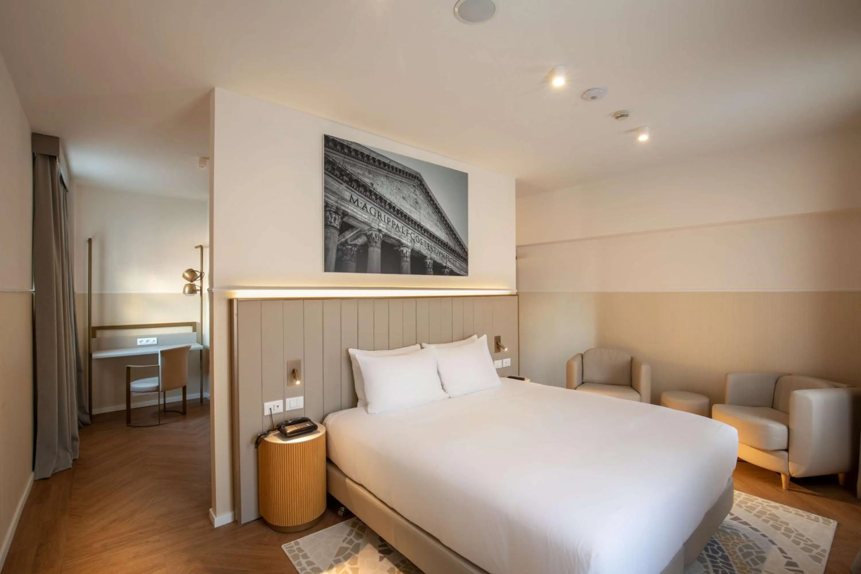 Bed in Cosmopolita Hotel Rome, Tapestry Collection by Hilton