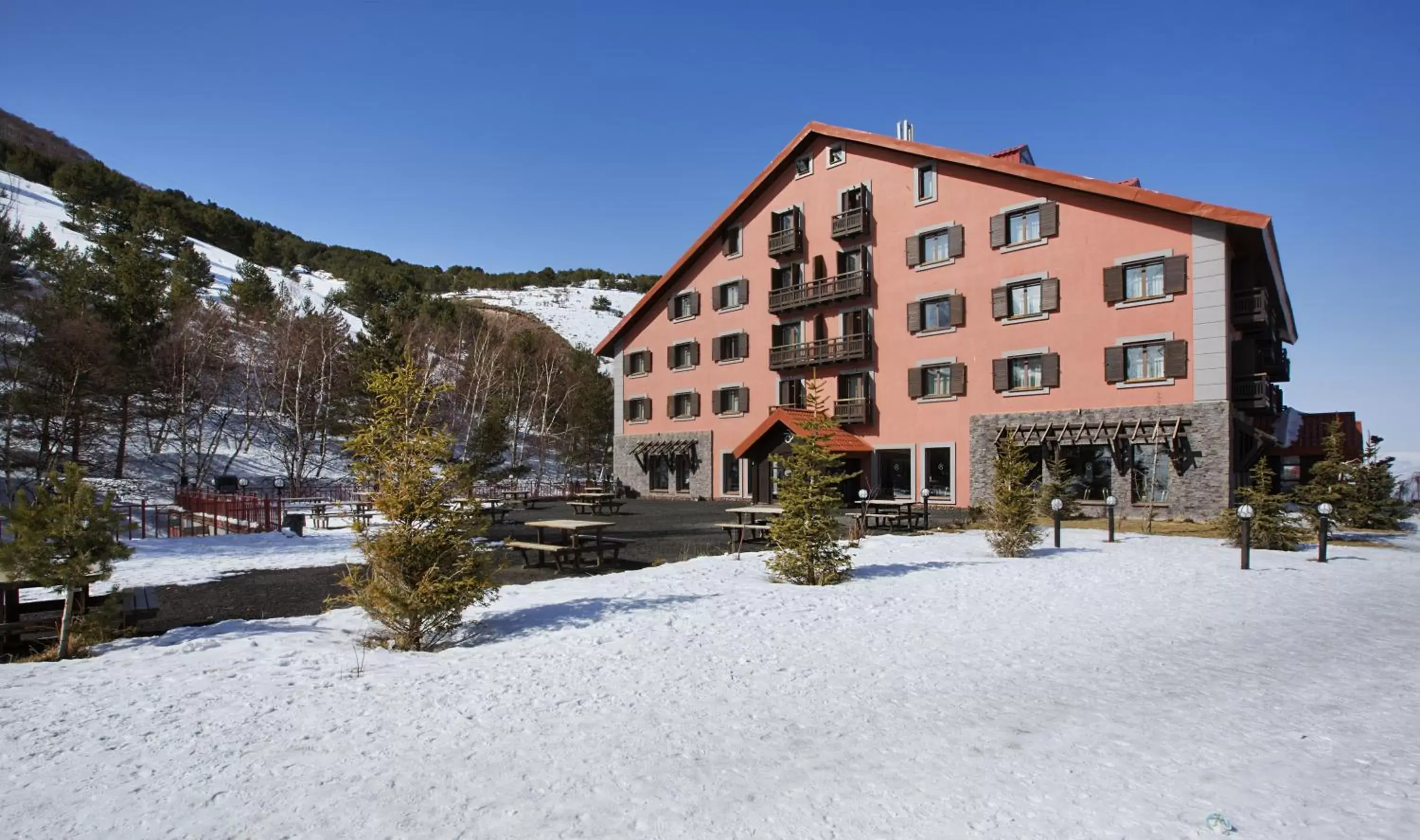 Property building, Winter in Dedeman Palandoken Ski Lodge Hotel