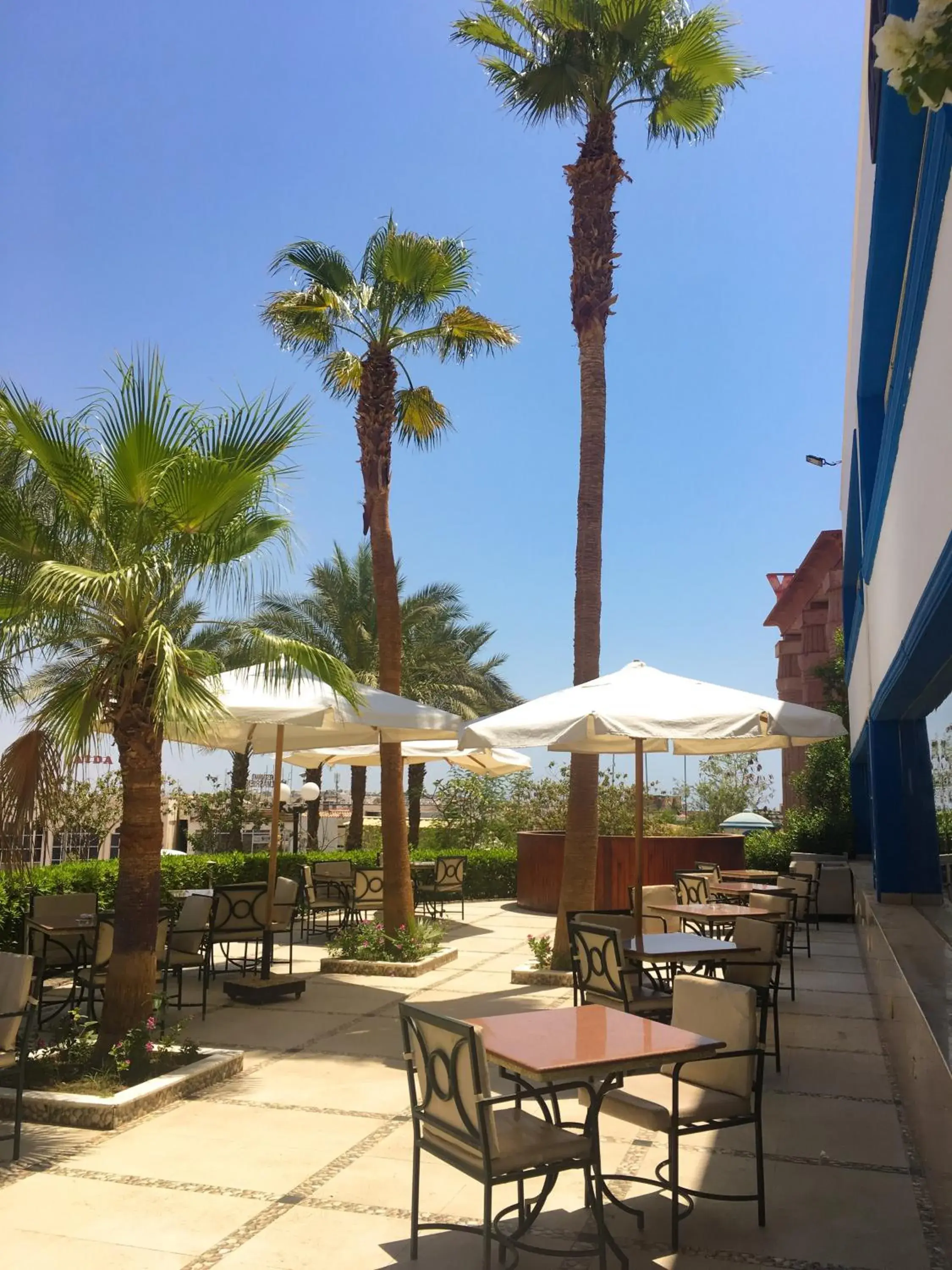 Balcony/Terrace, Restaurant/Places to Eat in Naama Blue Hotel