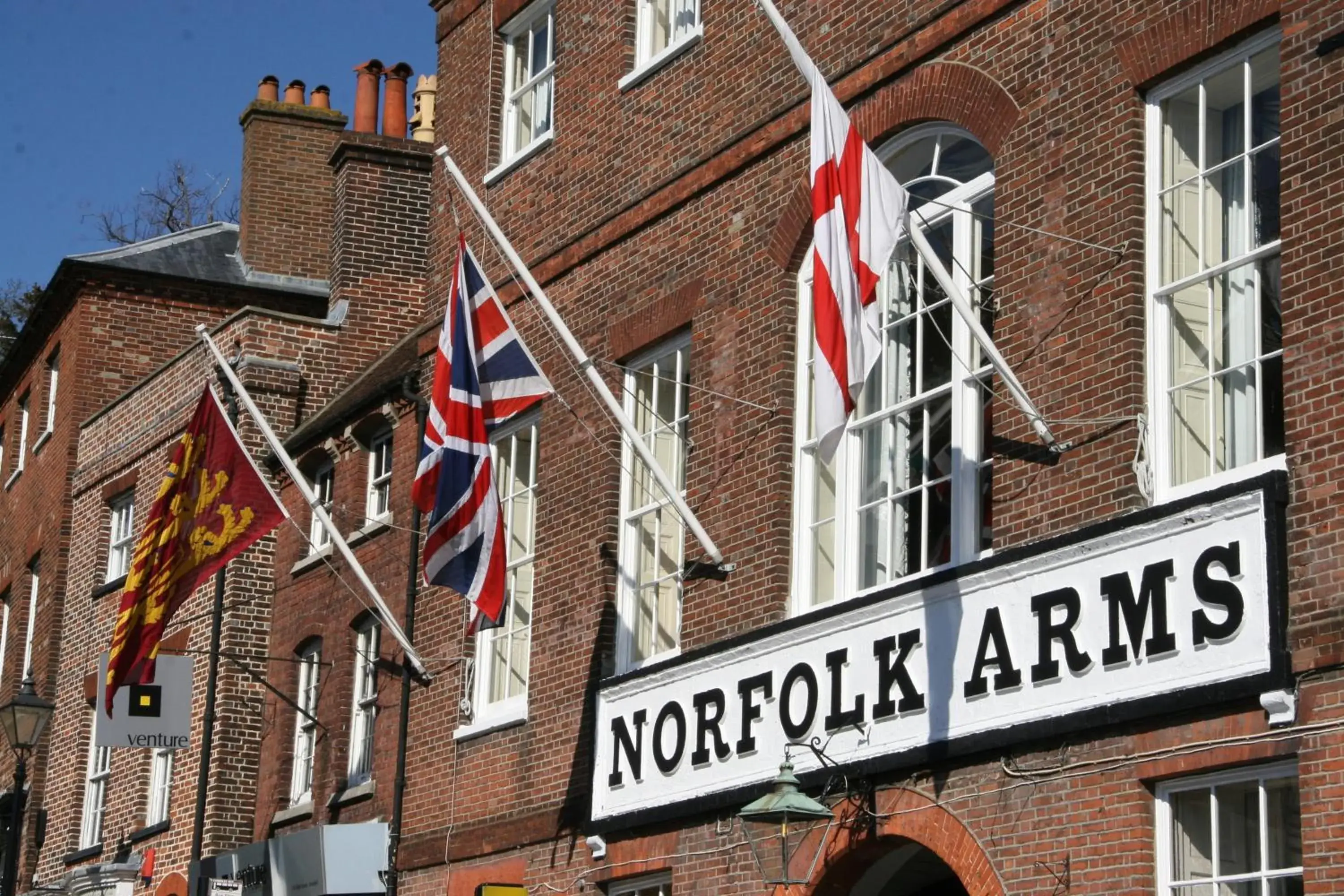 Decorative detail, Property Building in Norfolk Arms Hotel