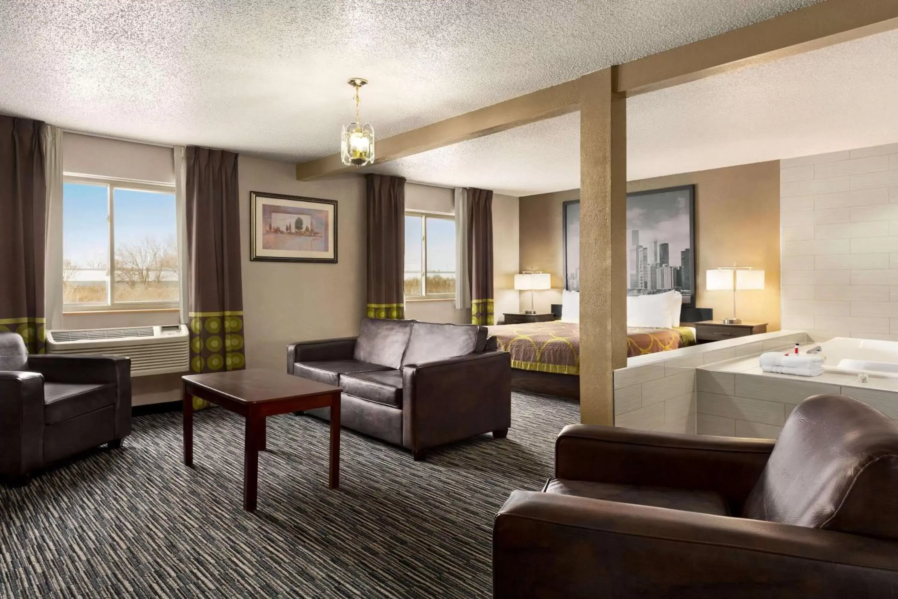 Photo of the whole room, Seating Area in Super 8 by Wyndham Joliet I-55 N/Chicago