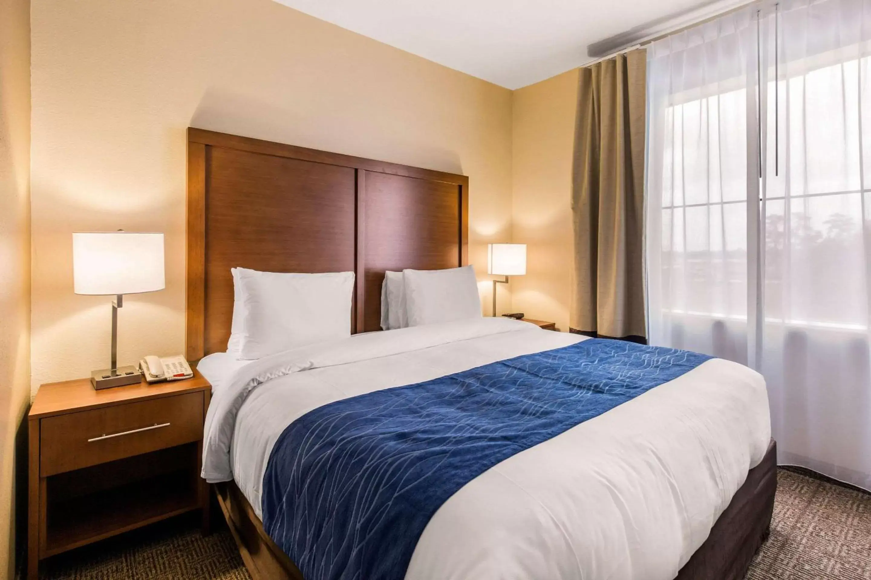Bedroom, Bed in Comfort Inn & Suites IAH Bush Airport – East Bedroom, Bed in Comfort Inn & Suites IAH Bush Airport – East