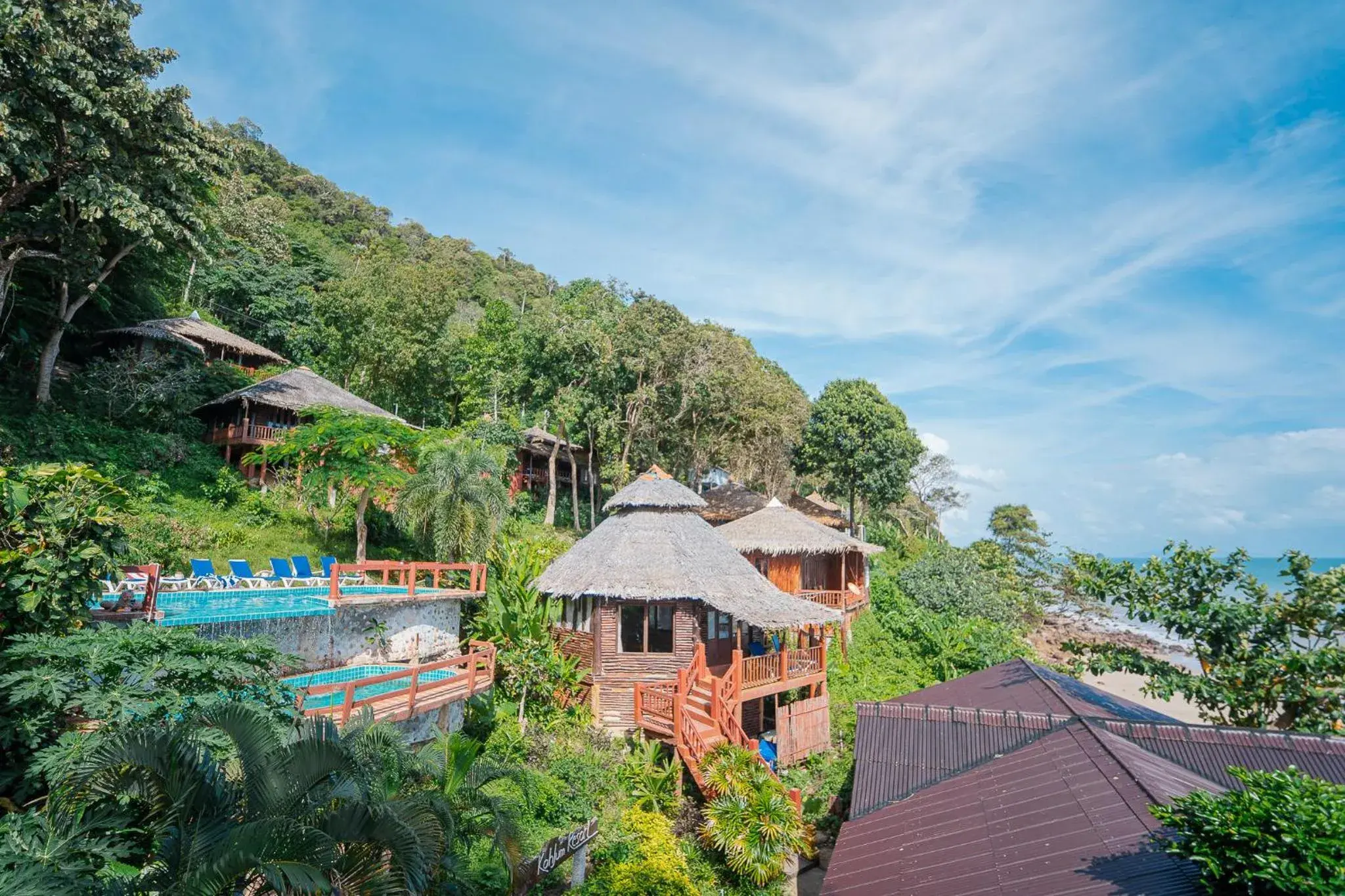 View (from property/room), Bird's-eye View in Koh Jum Resort