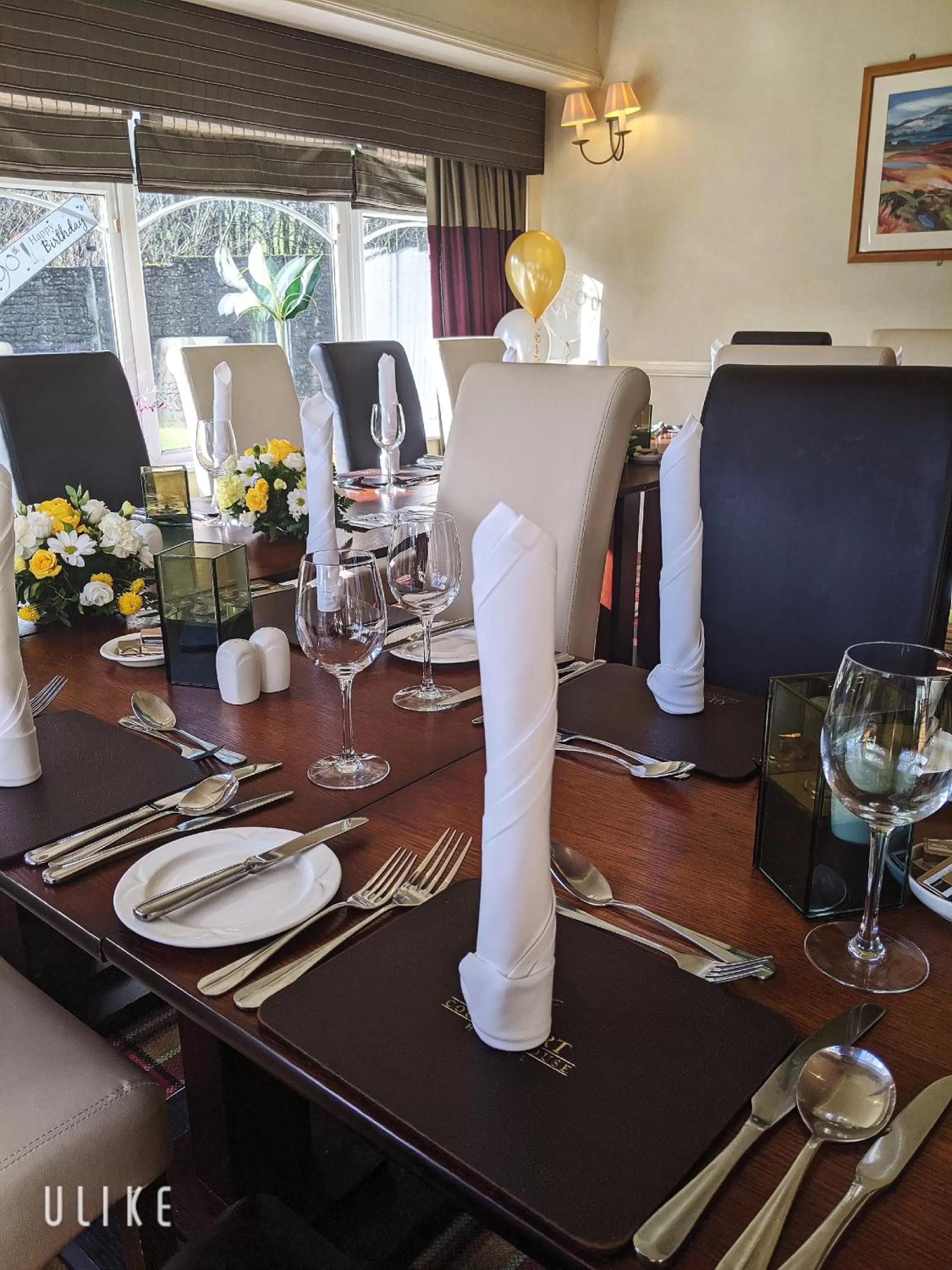 Dining area in Glazert Country House Hotel