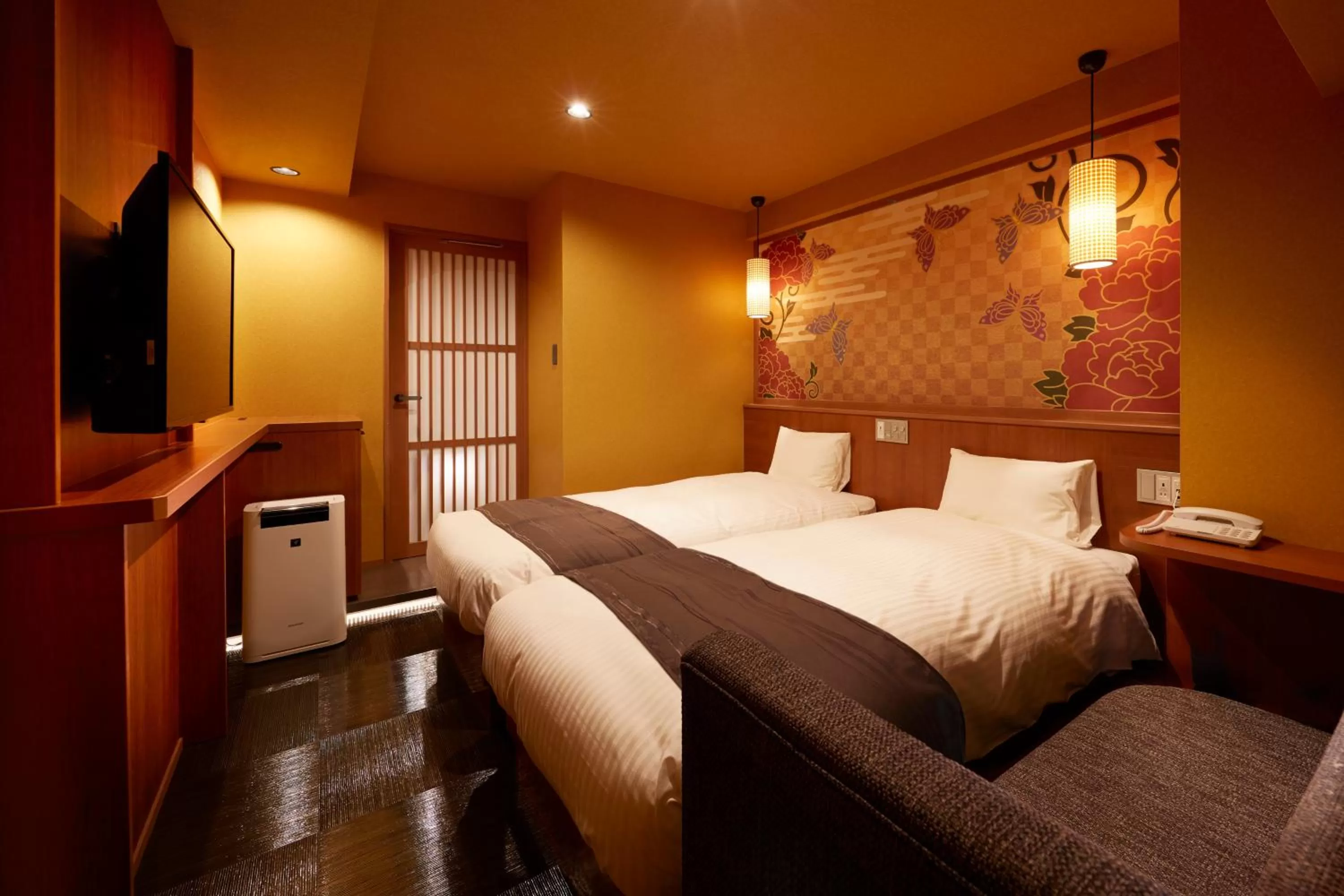 Bed in Sakura Sky Hotel