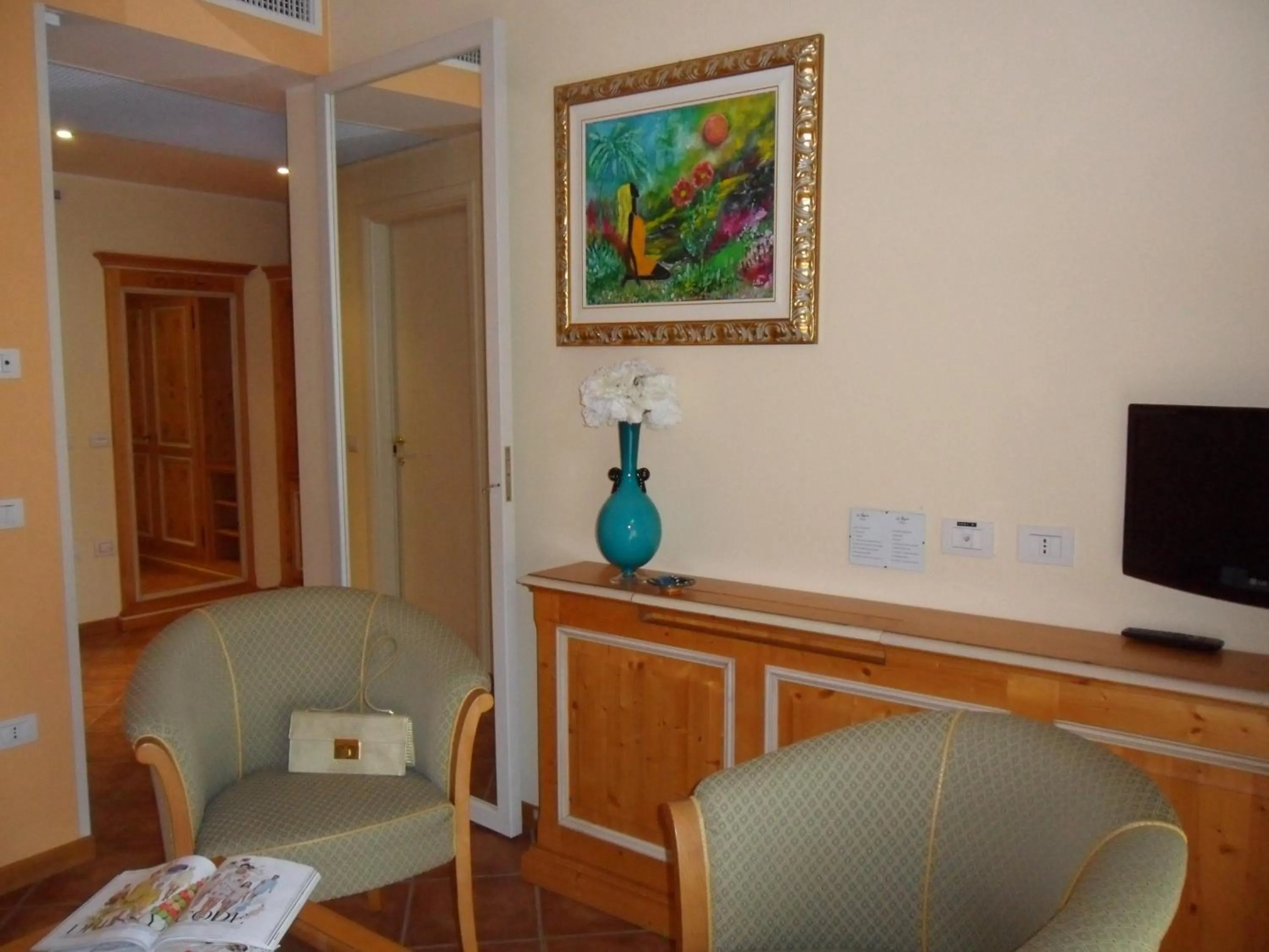 Seating area in Cà Rocca Relais