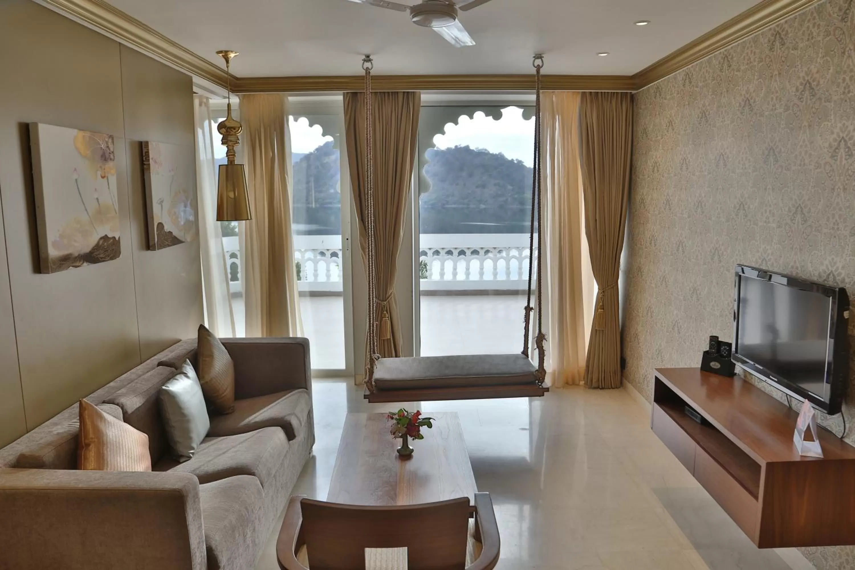 Patio in Jaisamand Island Resort