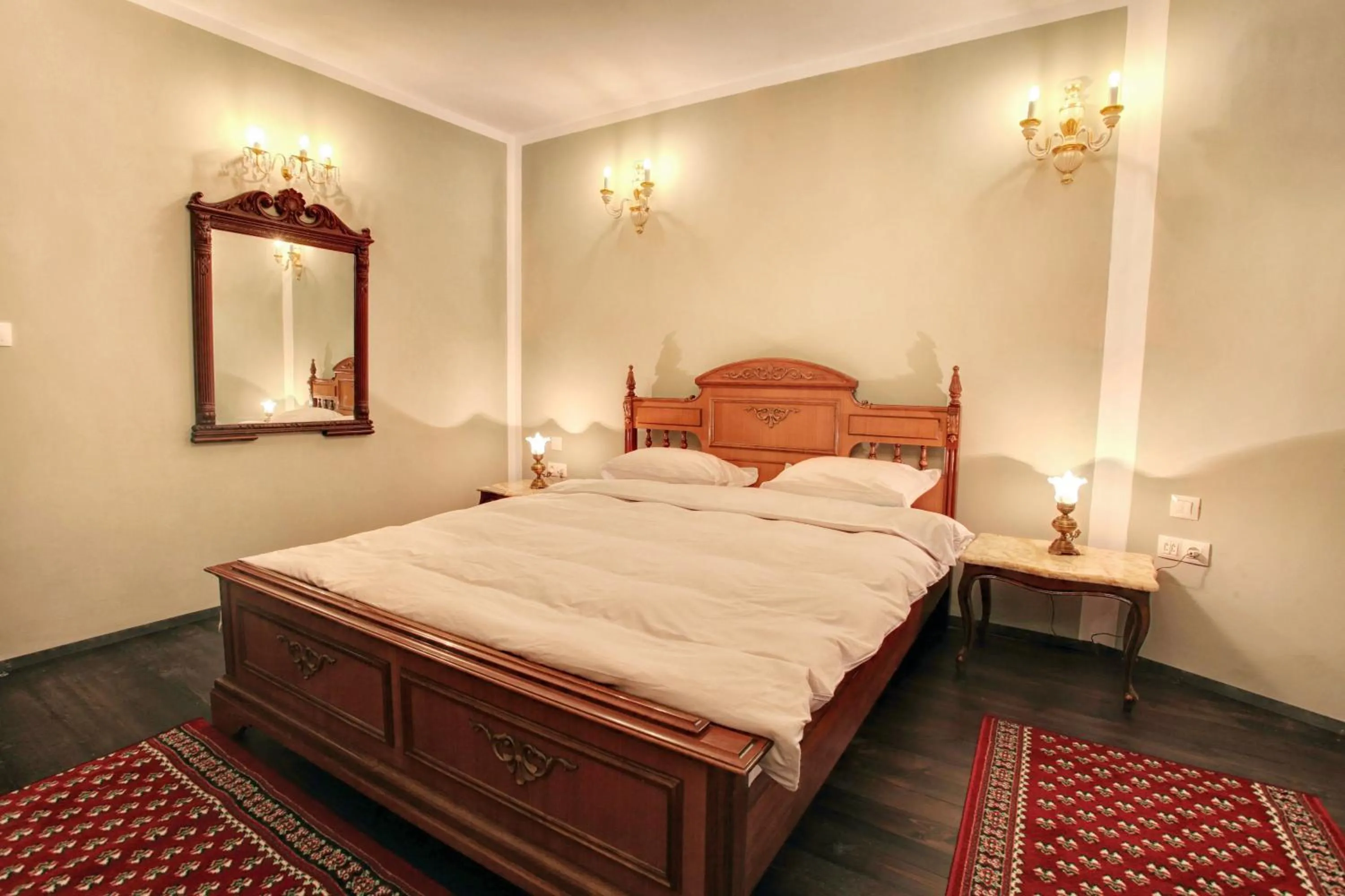 Bed in Hotel Evmolpia