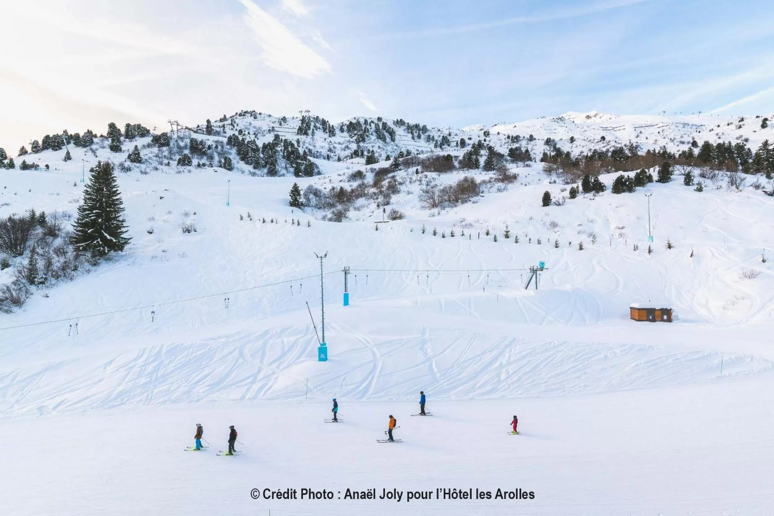 Winter, Skiing in Hotel Les Arolles