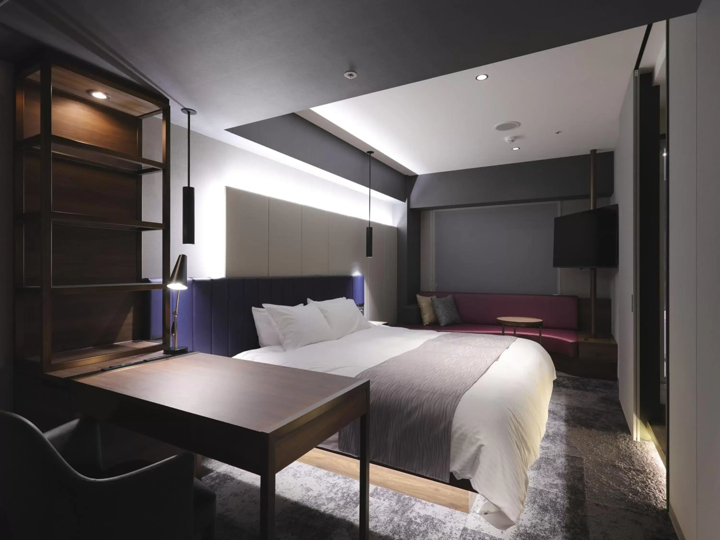 Photo of the whole room, Bed in GRIDS PREMIUM HOTEL OSAKA NAMBA