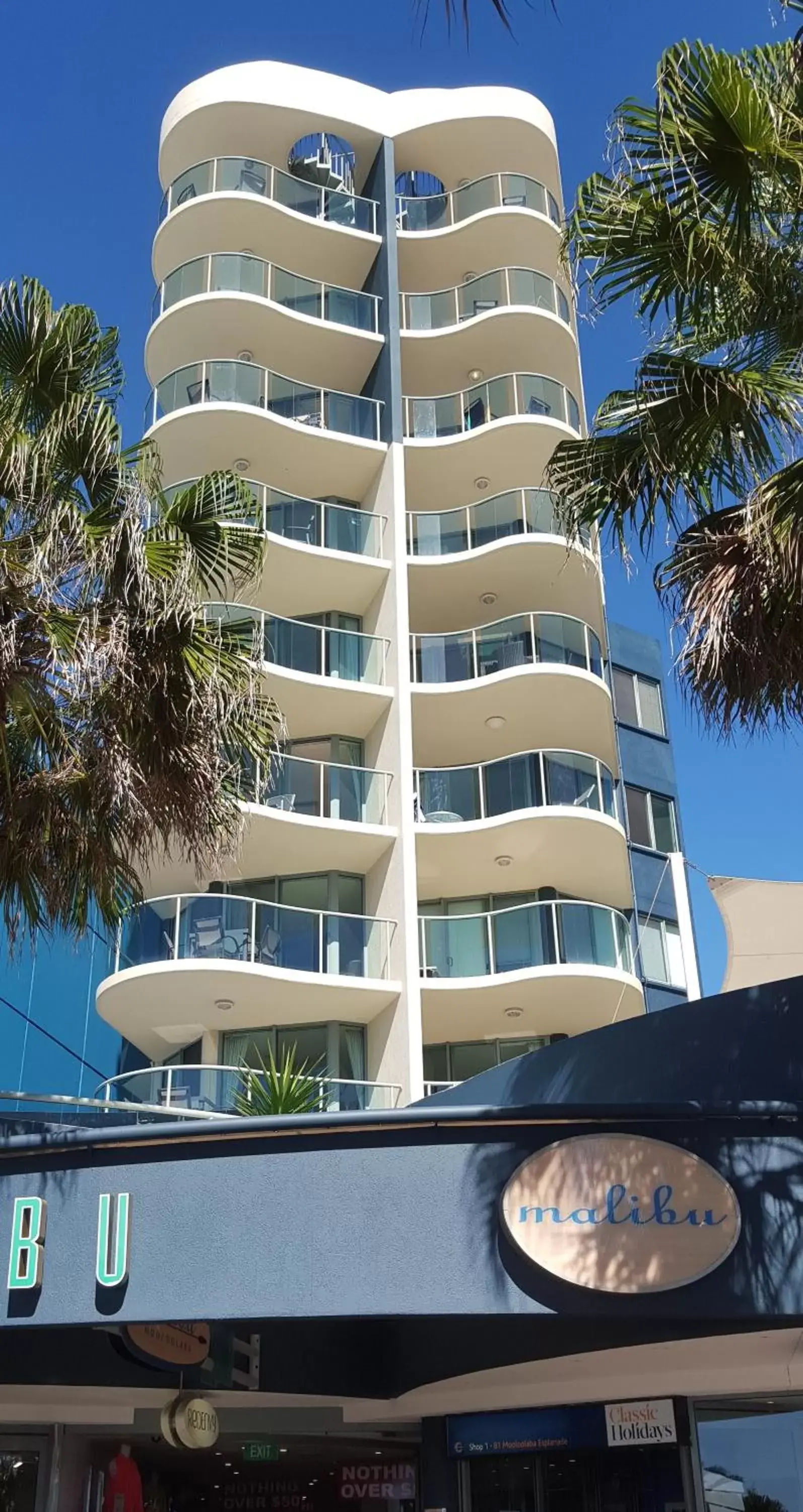 Facade/entrance, Property Building in Malibu Apartments