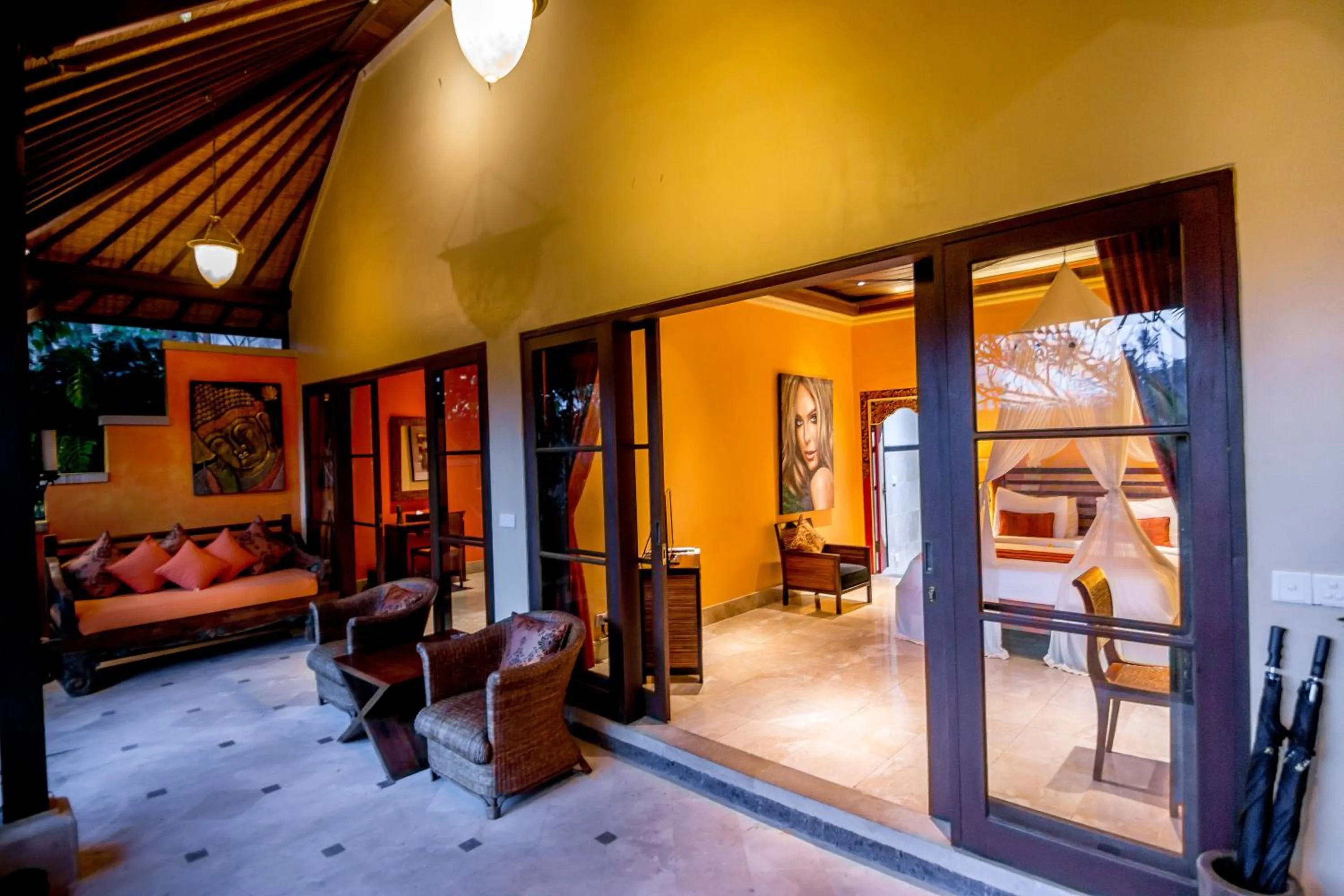 Balcony/Terrace, Bed in Bidadari Private Villas & Retreat